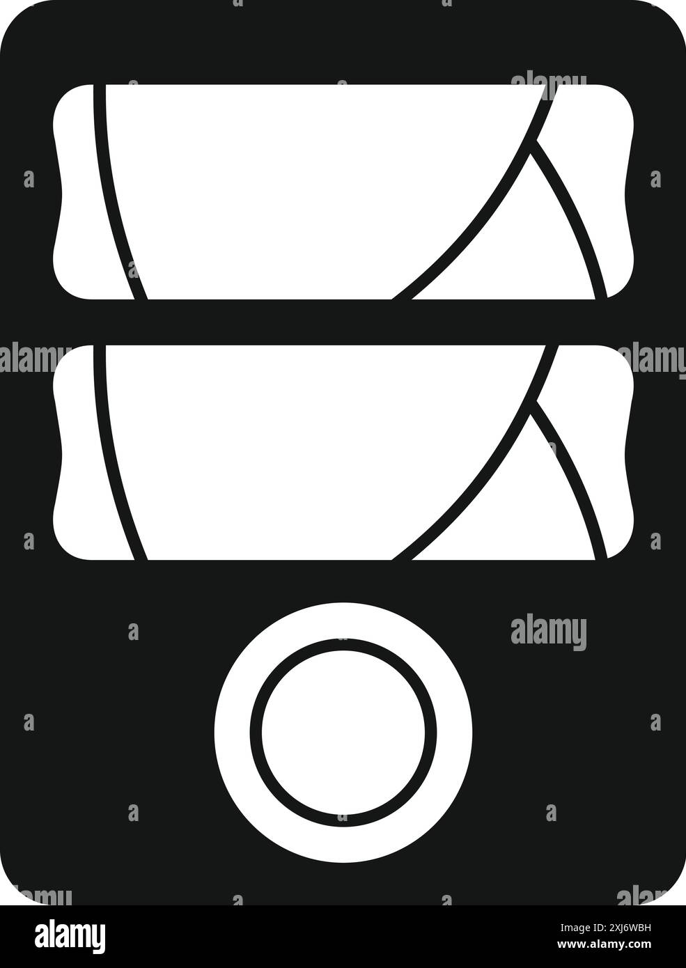 Simple vector icon of a computer system unit with a button Stock Vector ...