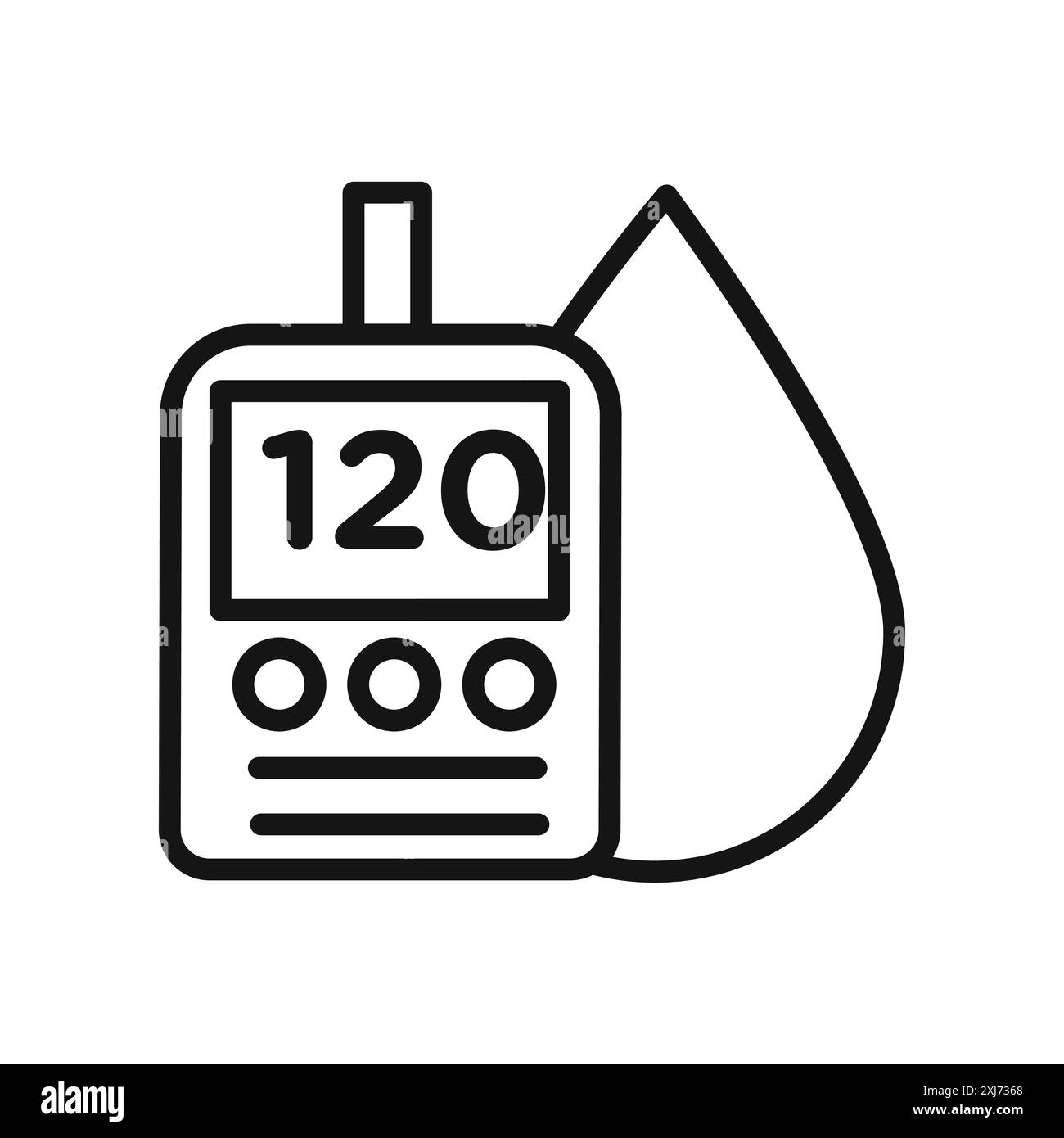 blood glucose icon vector line logo mark or symbol set collection outline style Stock Vector