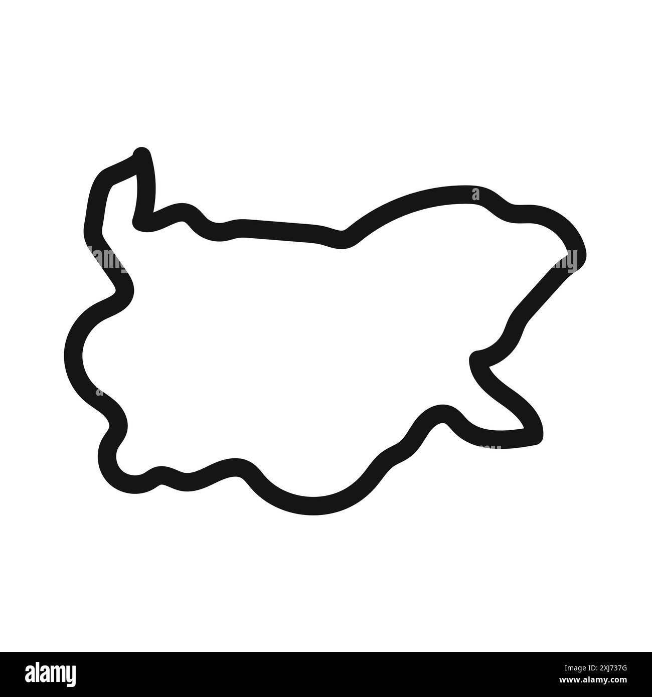 Bulgaria map icon vector line logo mark or symbol set collection