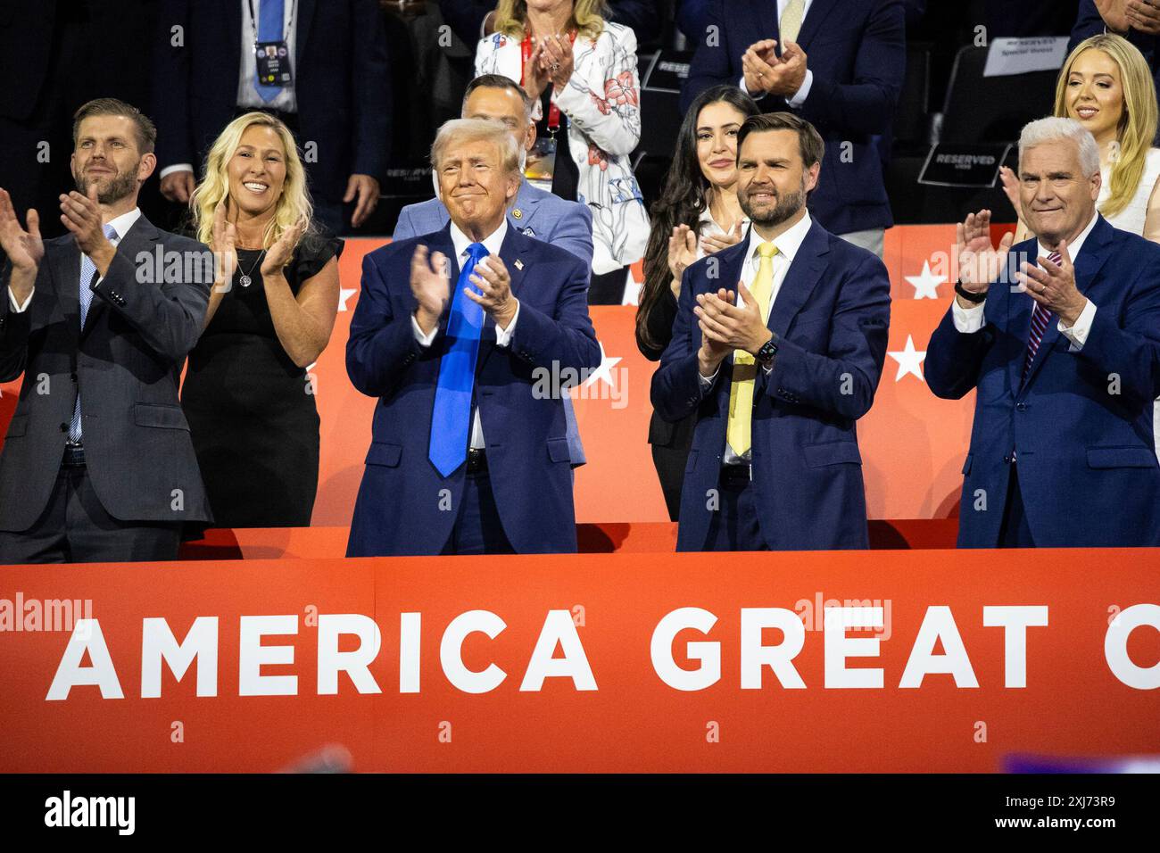 Former President Donald Trump is seen with his vice presidential pick ...