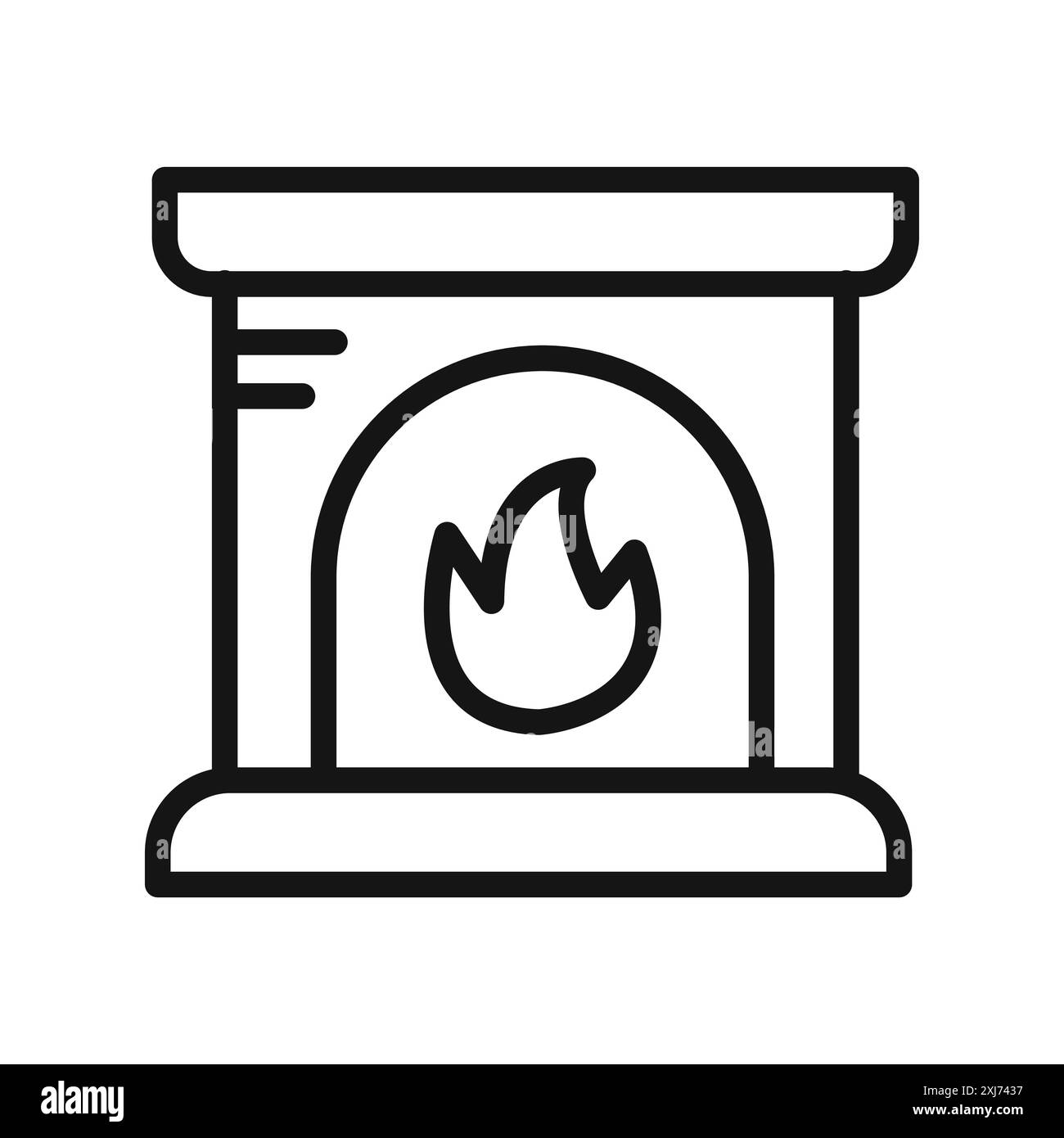 Burning house linear icon. Thin line illustration. House on fire. Contour  symbol. Vector isolated outline drawing Stock Vector Image \u0026 Art - Alamy, image size:1300x1390