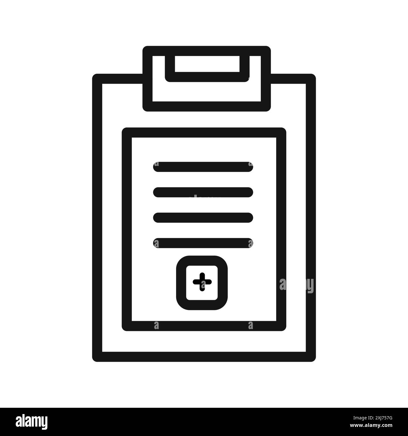 medical clipboard form icon vector line logo mark or symbol set ...