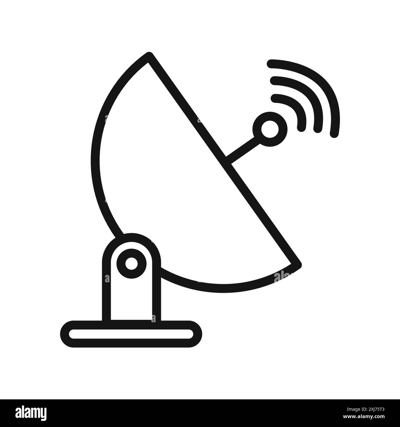 Satellite apparatus icon vector line logo mark or symbol set collection outline style Stock Vector