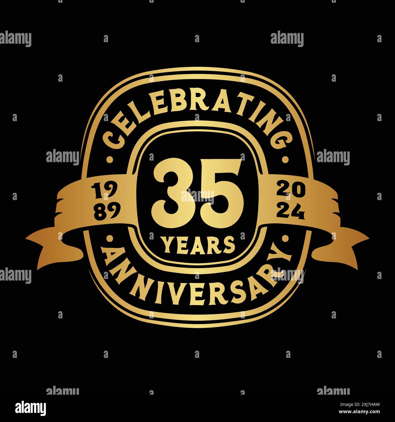 35th Anniversary Celebration Logo Design Template. 35th Anniversary ...