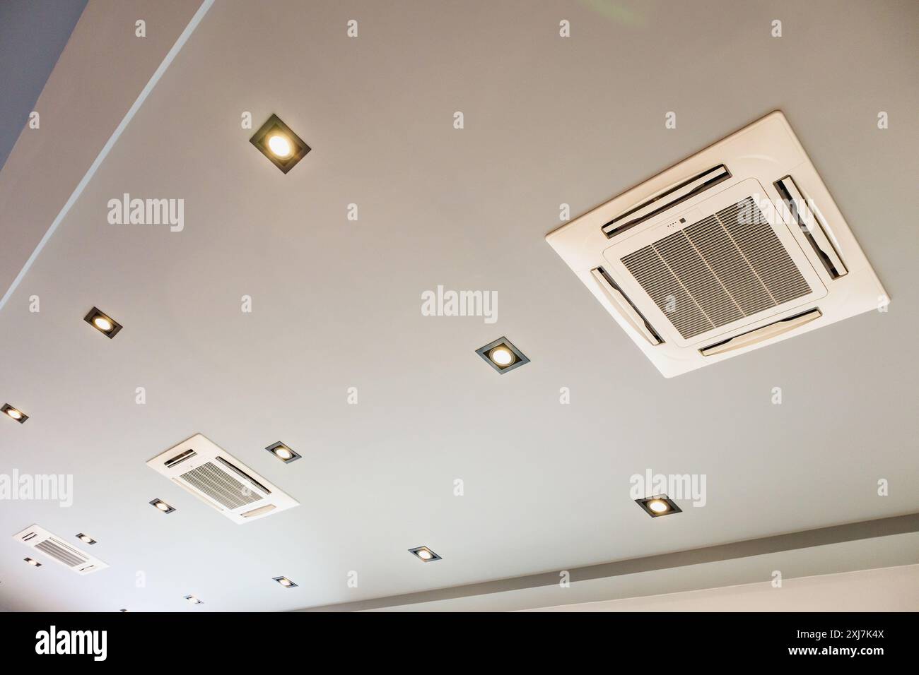 Modern ceiling mounted cassette type air conditioning system Stock ...