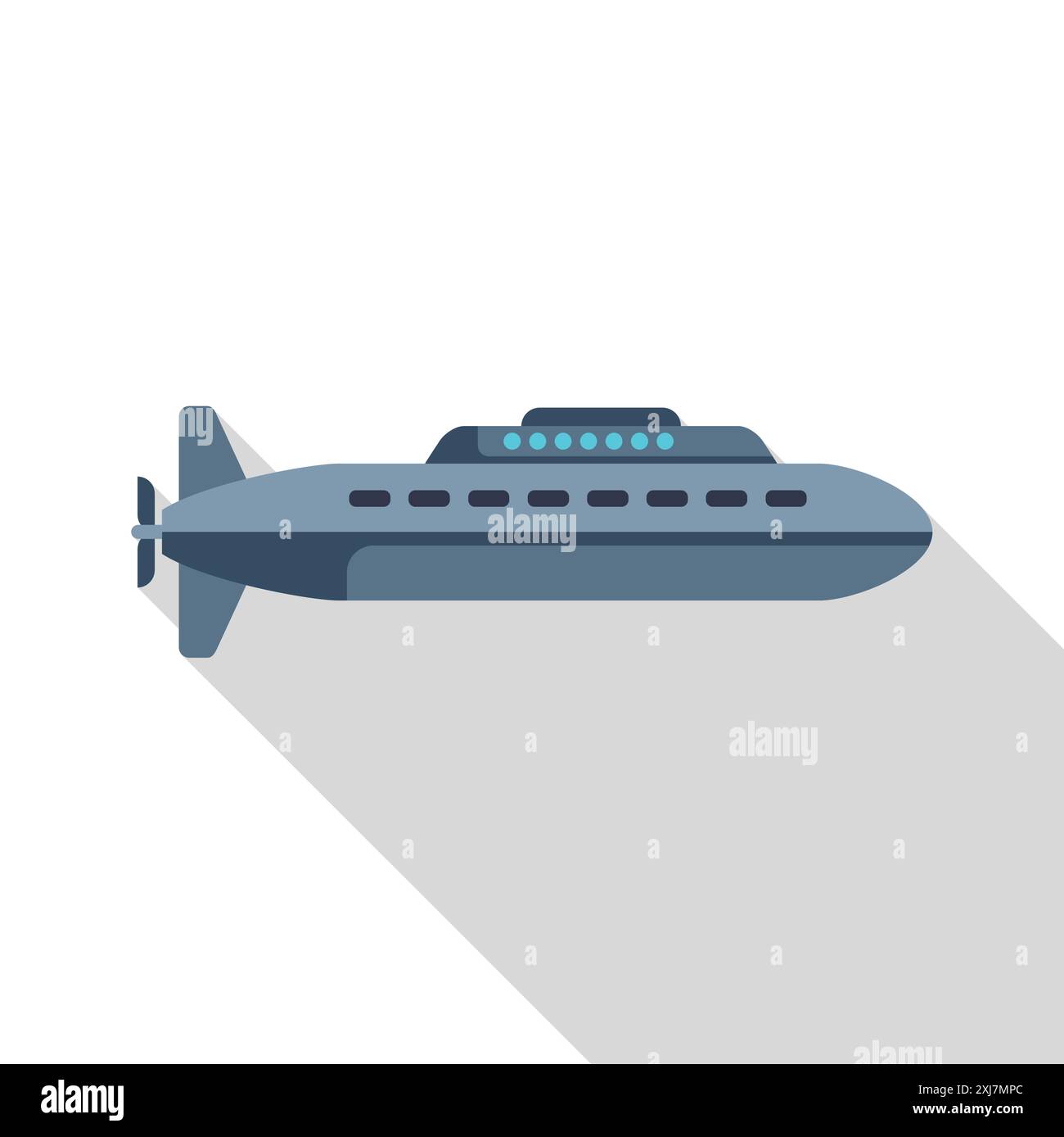 Military submarine navigating underwater, exploring the deep sea on a ...