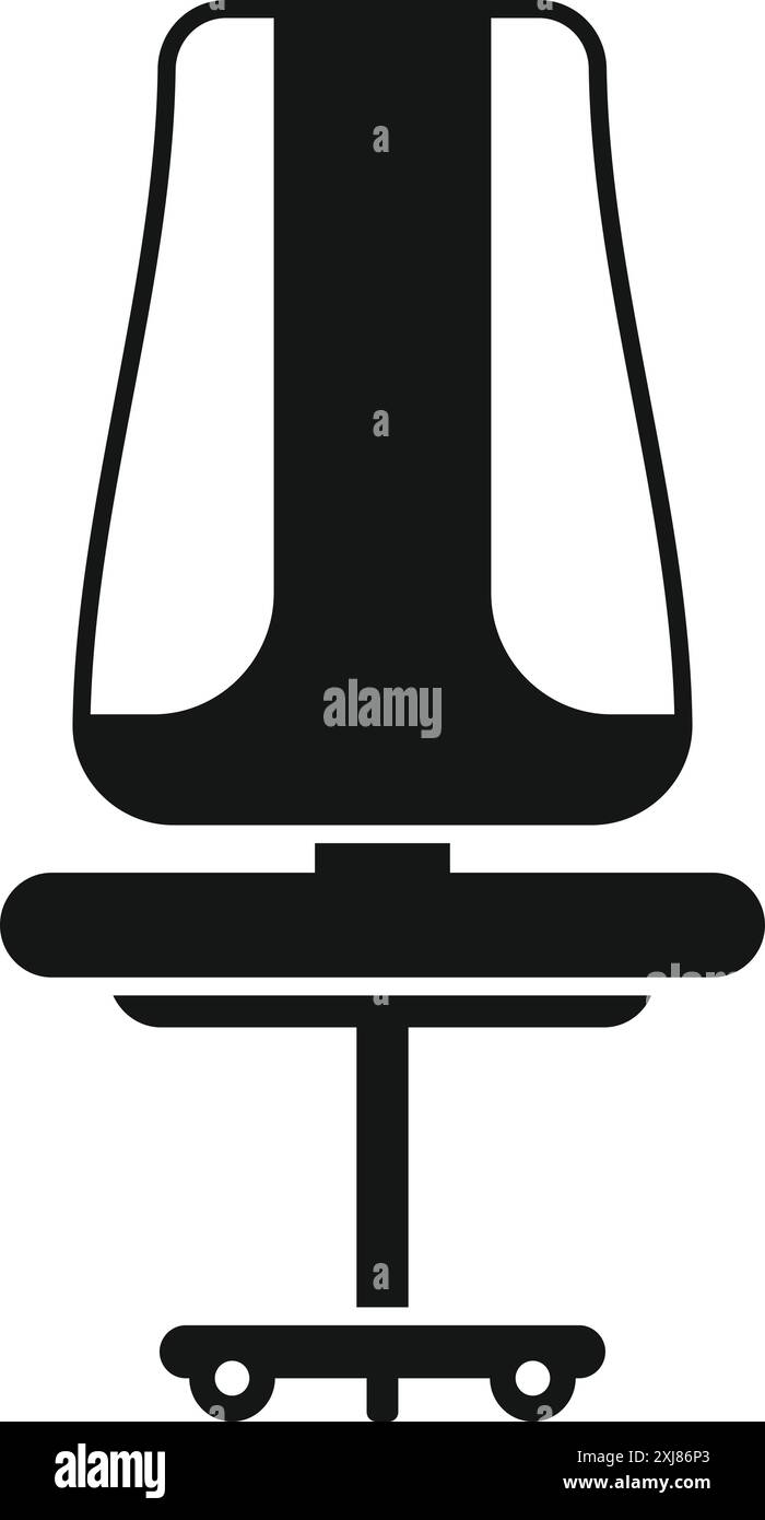 Black and white icon of an office chair with a modern design Stock ...