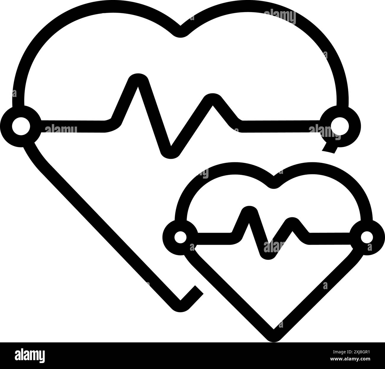 Ekg silhouette Black and White Stock Photos & Images - Alamy