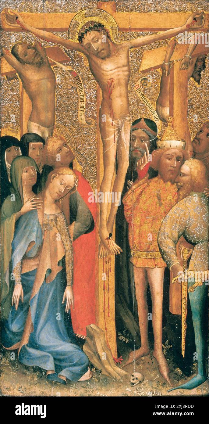 The Crucifixion  - Denver Art Museum , ca 1395, anonymous, english painter 1300, 1300, 14th century Stock Photo