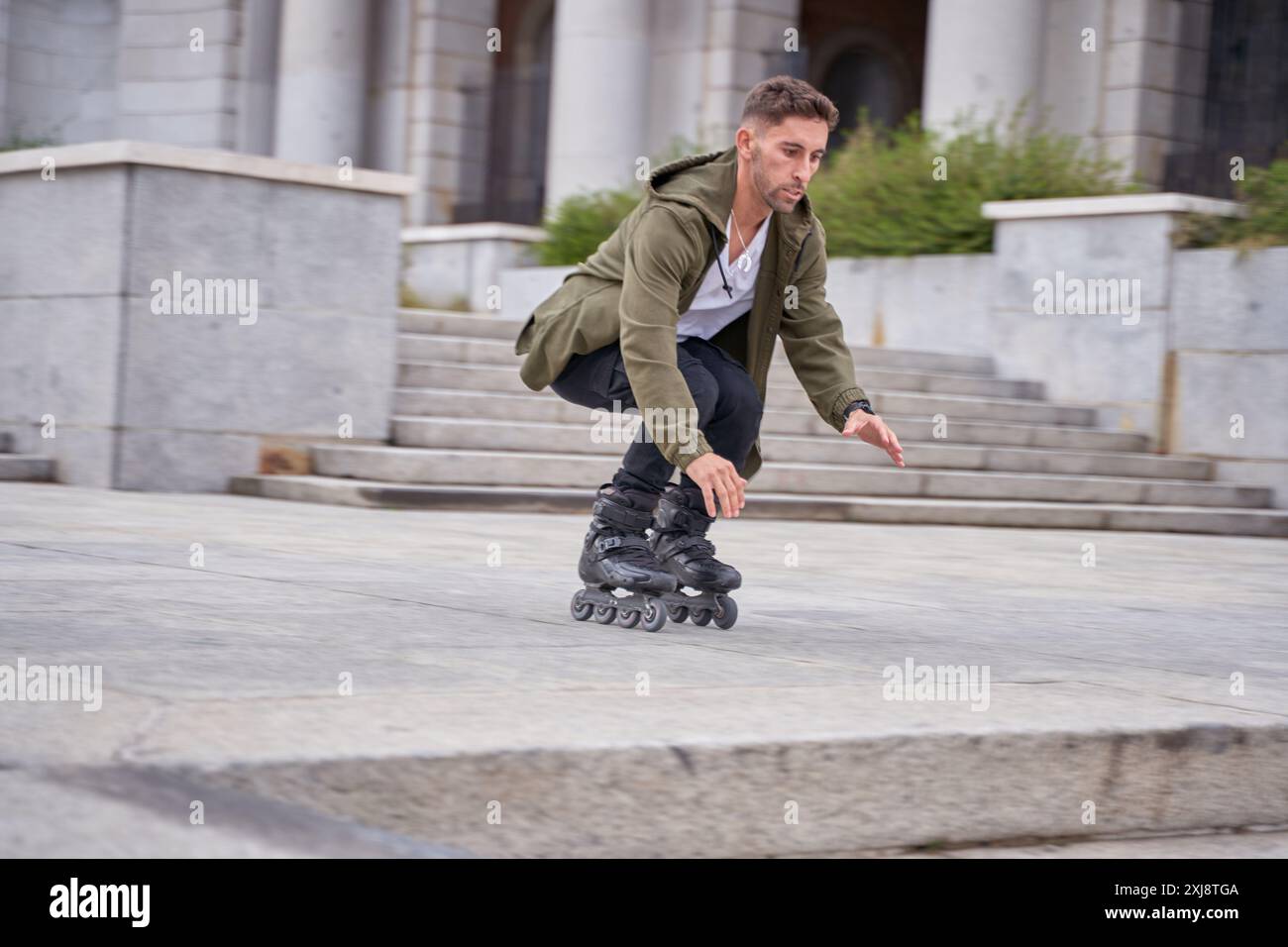 Person Riding Roler Skates Roller skating outdoors hi-res stock photography and images - Alamy