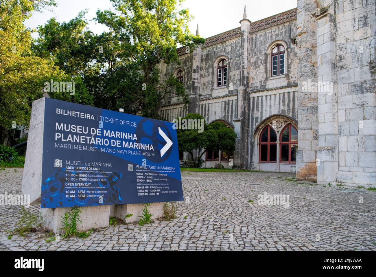 Lisbon Portugal - 16 June 2024 .  The Navy Museum (Portuguese: Museu de Marinha) is a maritime museum in Lisbon, dedicated to all aspects of the histo Stock Photo