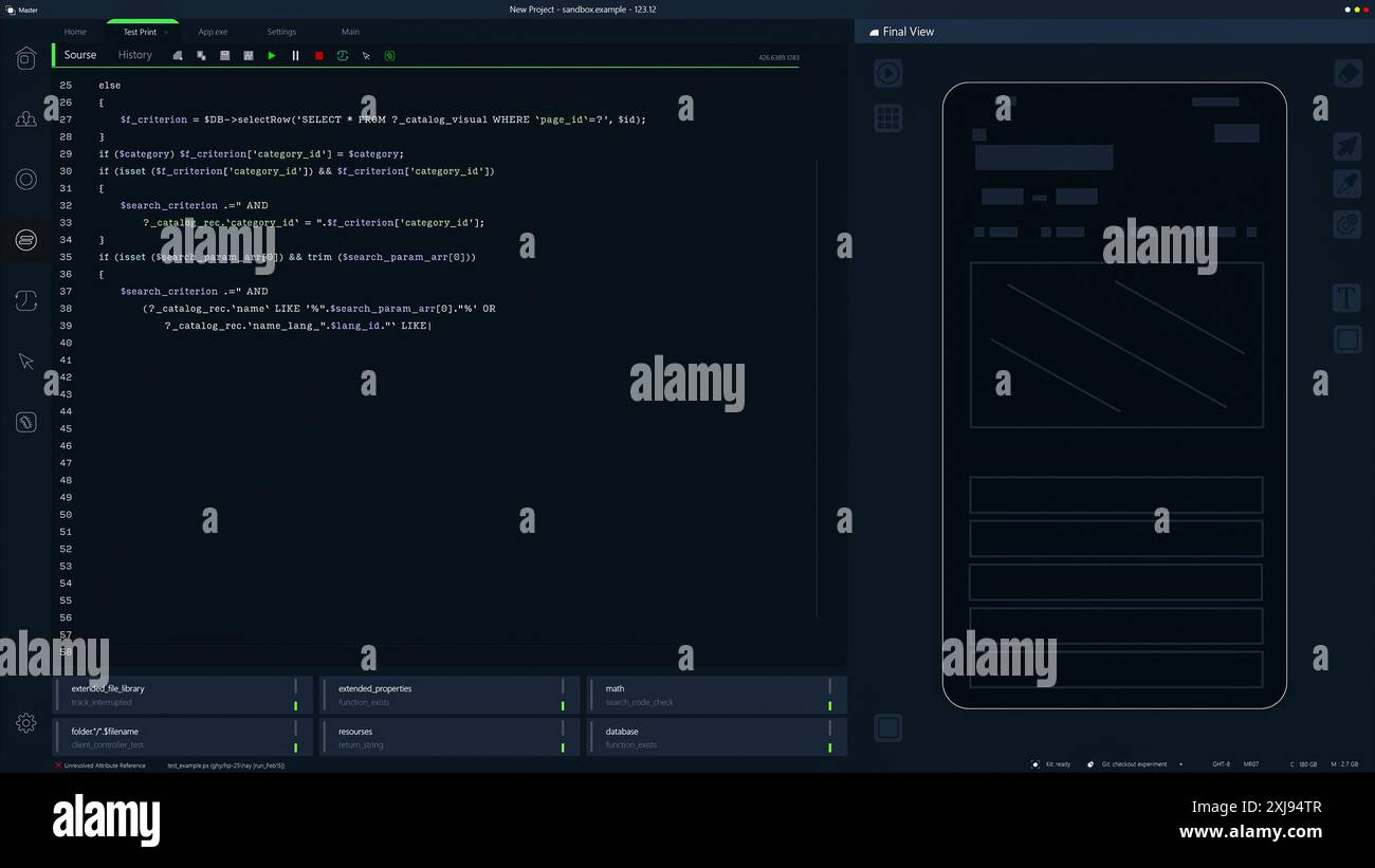 Dark Programming Interface for Mobile Applications UX, UI Development ...