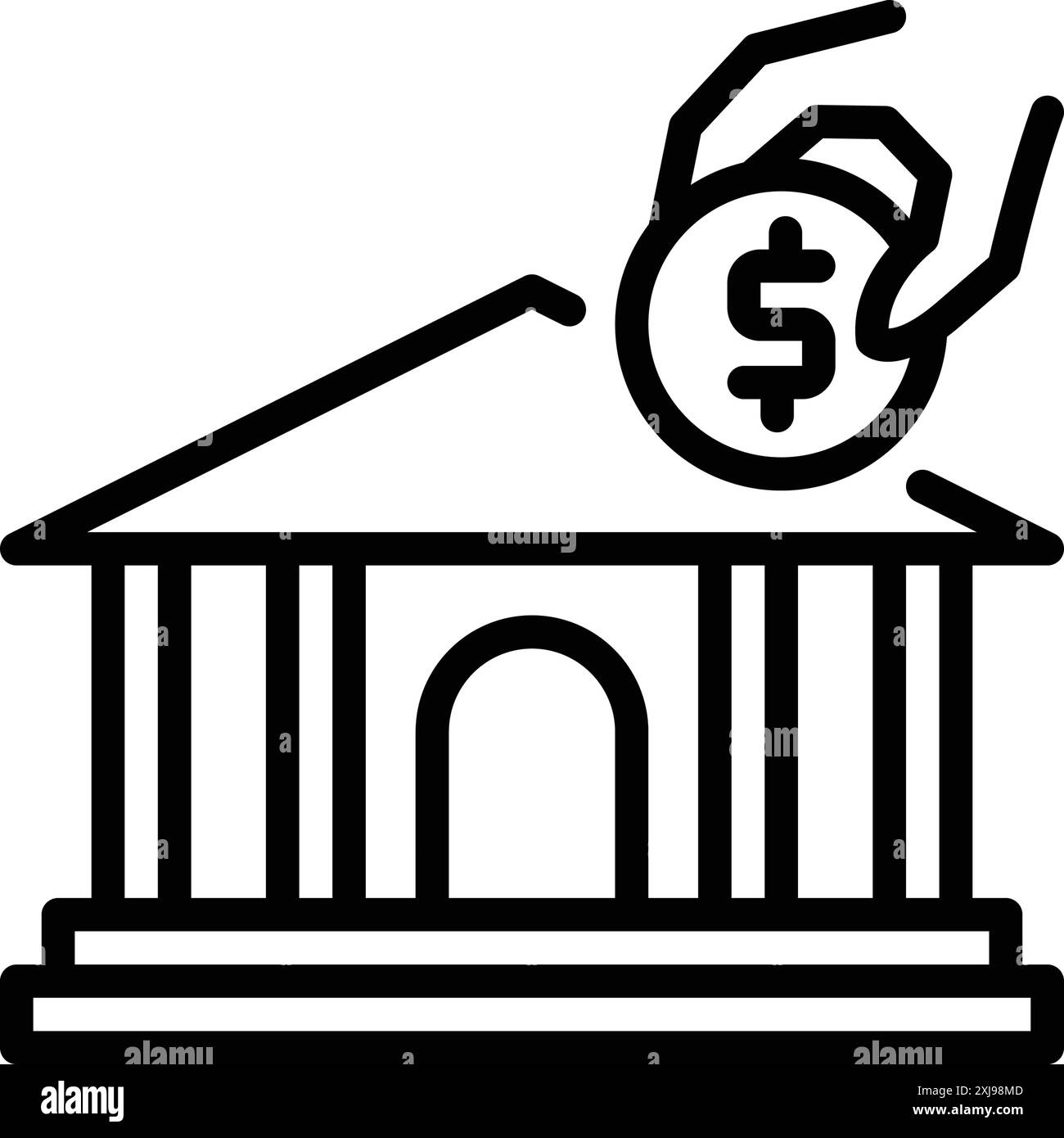Icon for fd,bank Stock Vector