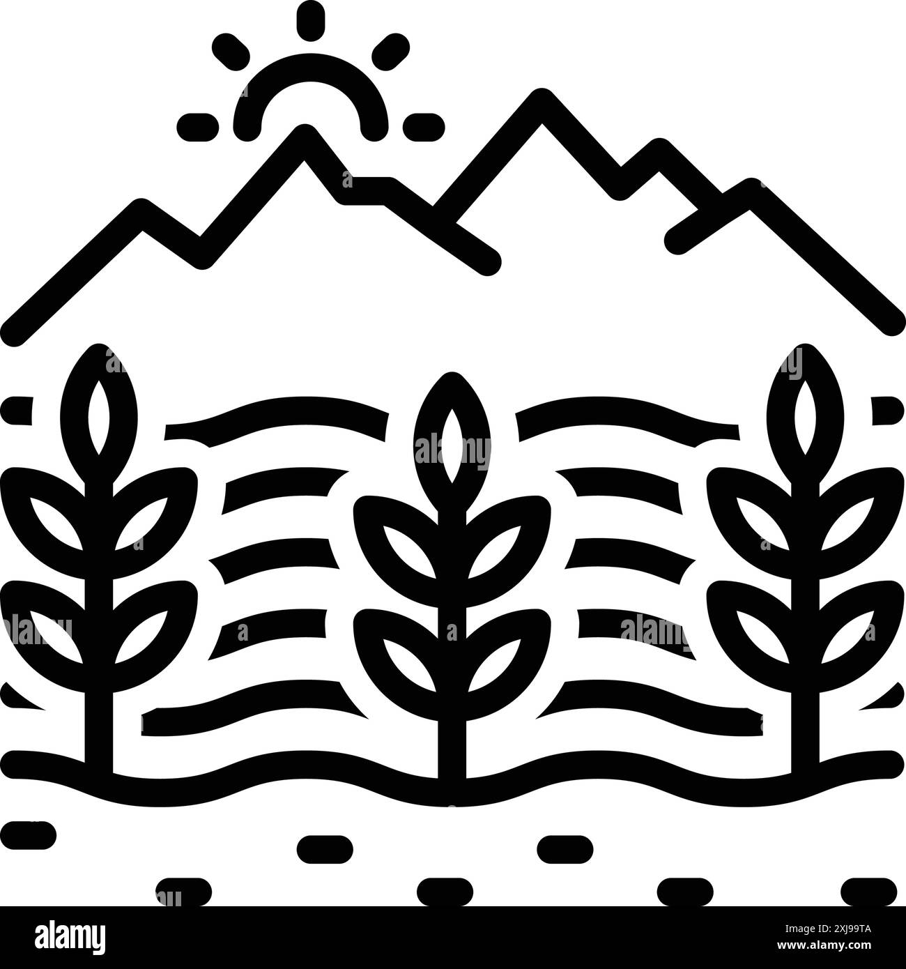 Icon for yields,crop Stock Vector