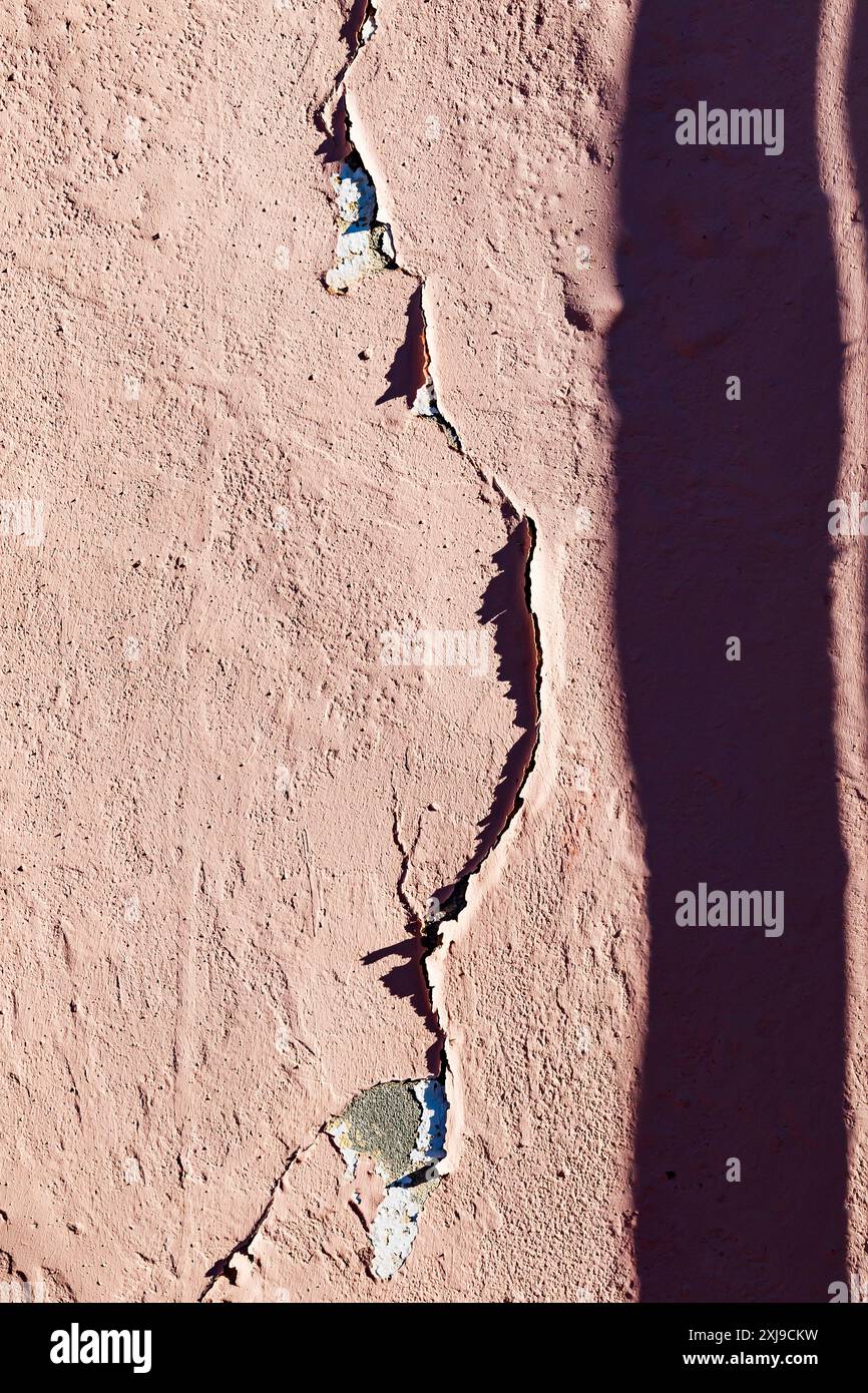brown wall peeling in Alhambra Stock Photo