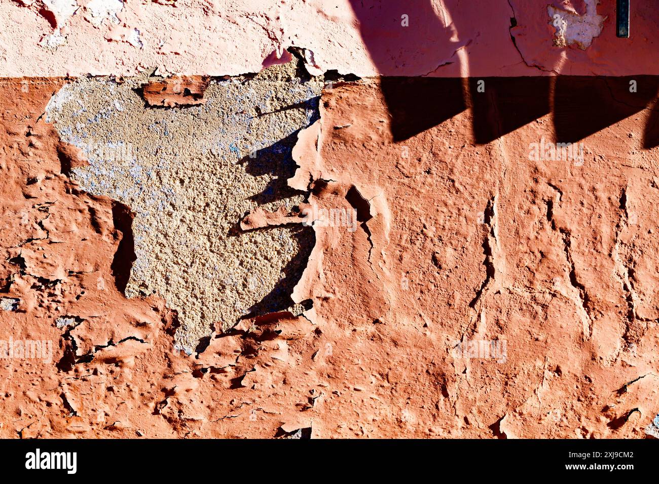 brown wall peeling in Alhambra Stock Photo
