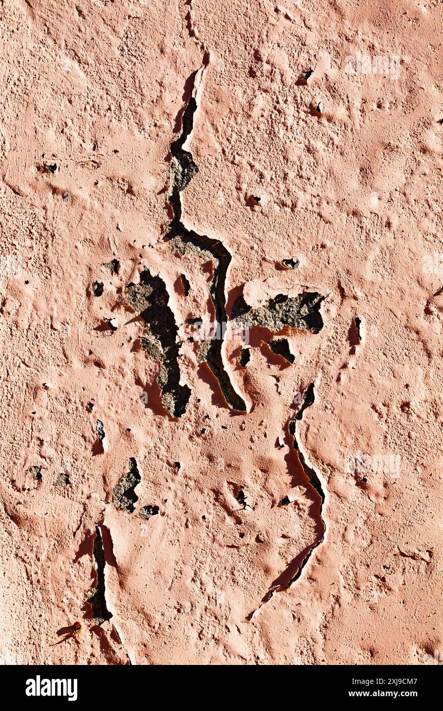 brown wall peeling in Alhambra Stock Photo