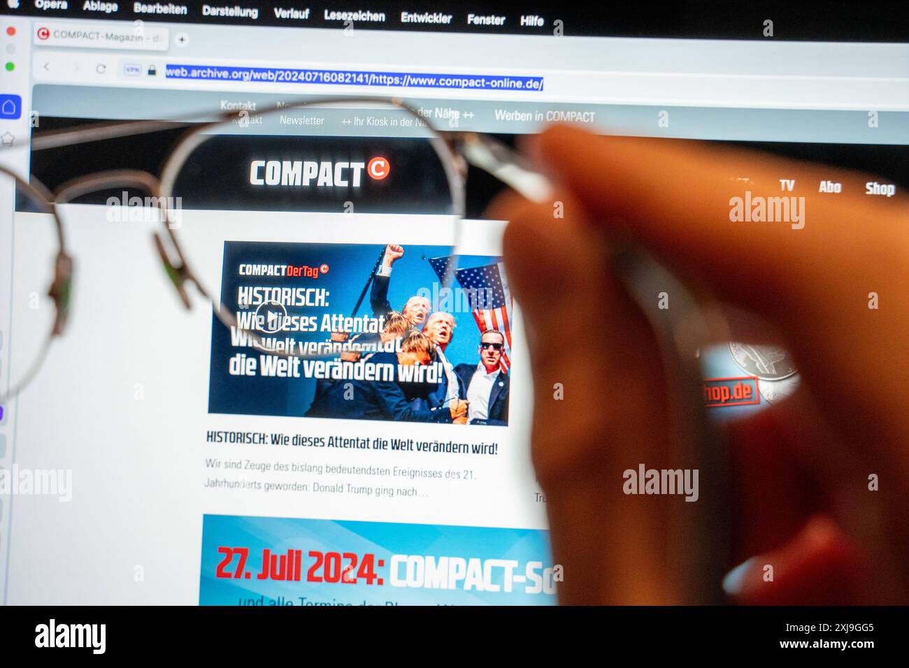 July 17, 2024: The website of Compact Magazine, which was banned by ...