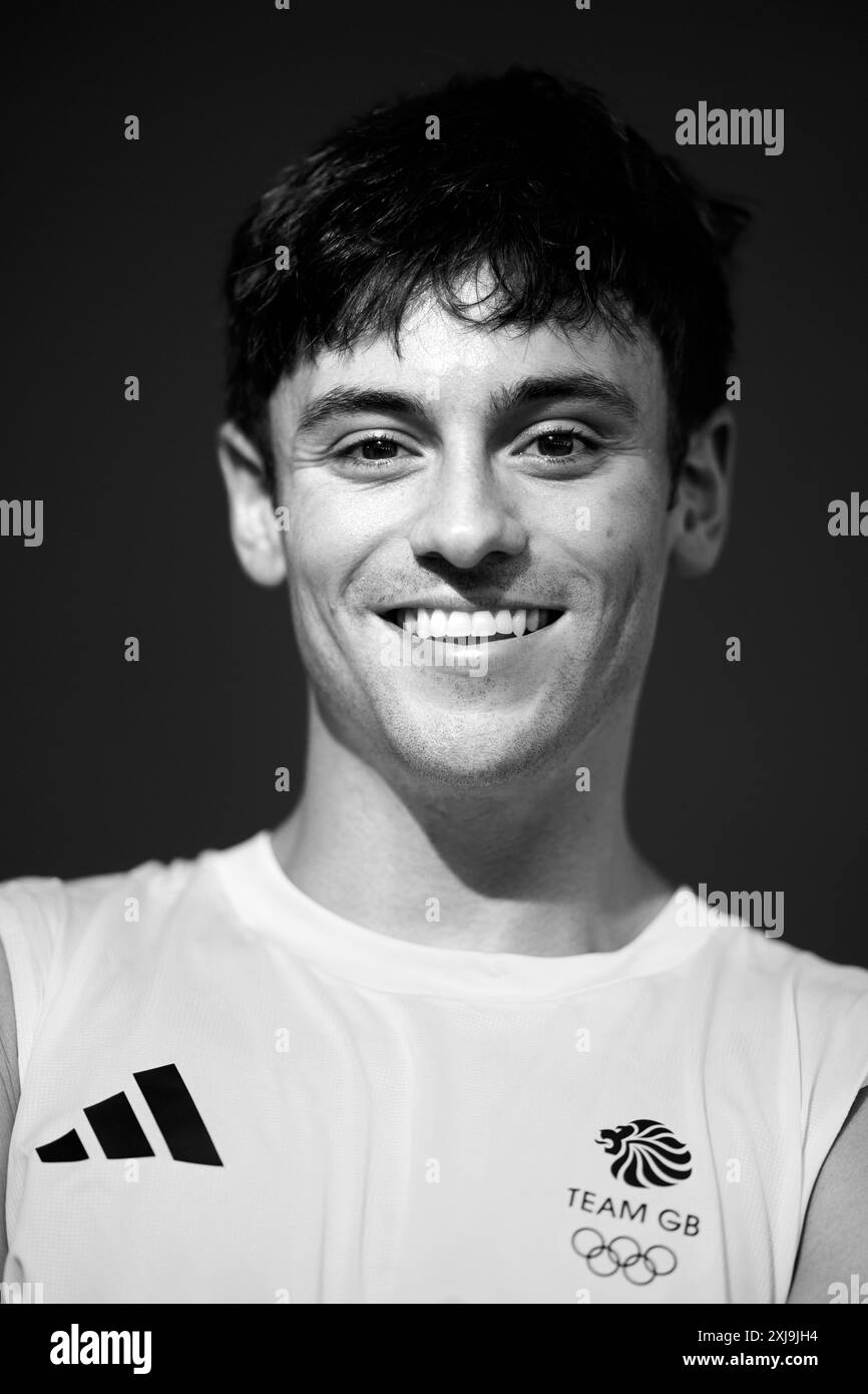 Team GB’s Tom Daley following a training session at the London Aquatics Centre. Picture date: Wednesday July 17, 2024. Stock Photo