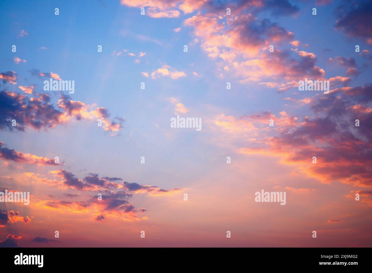 Abstract sunset sky with clouds nature background Stock Photo - Alamy