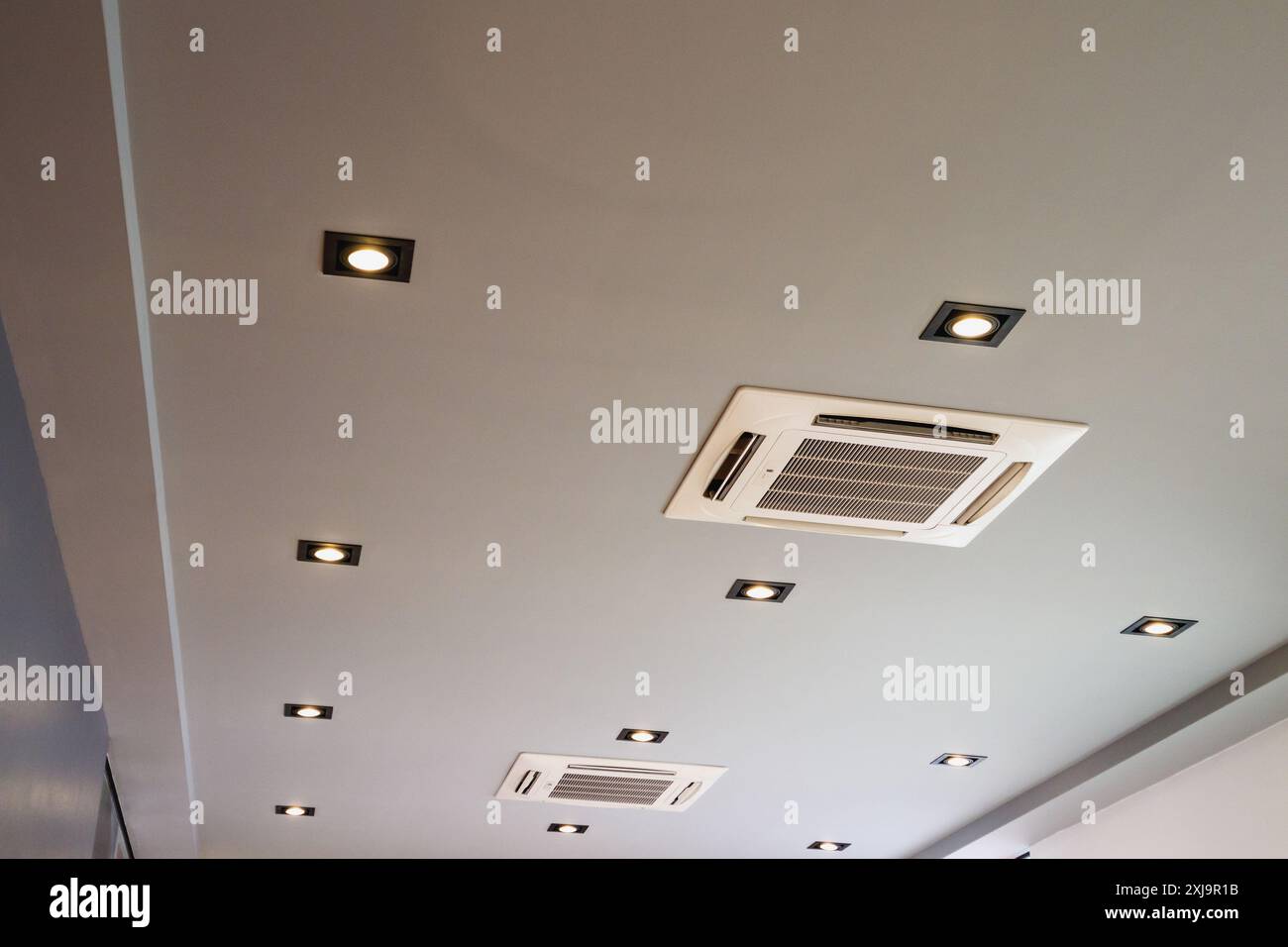Modern ceiling mounted cassette type air conditioning system Stock ...