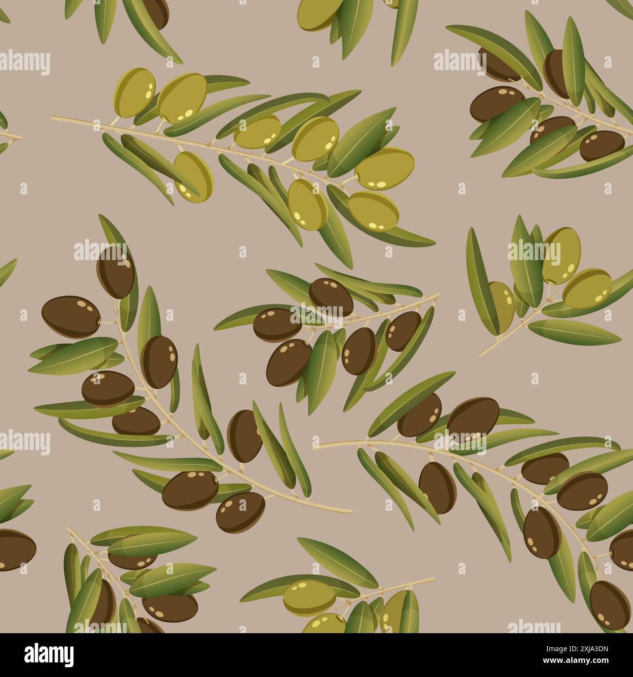Italian olives branch green Stock Vector Images - Alamy