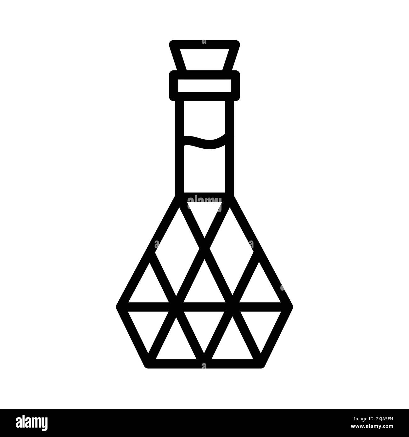 holy water bottle icon set in thin line outline style and linear vector ...
