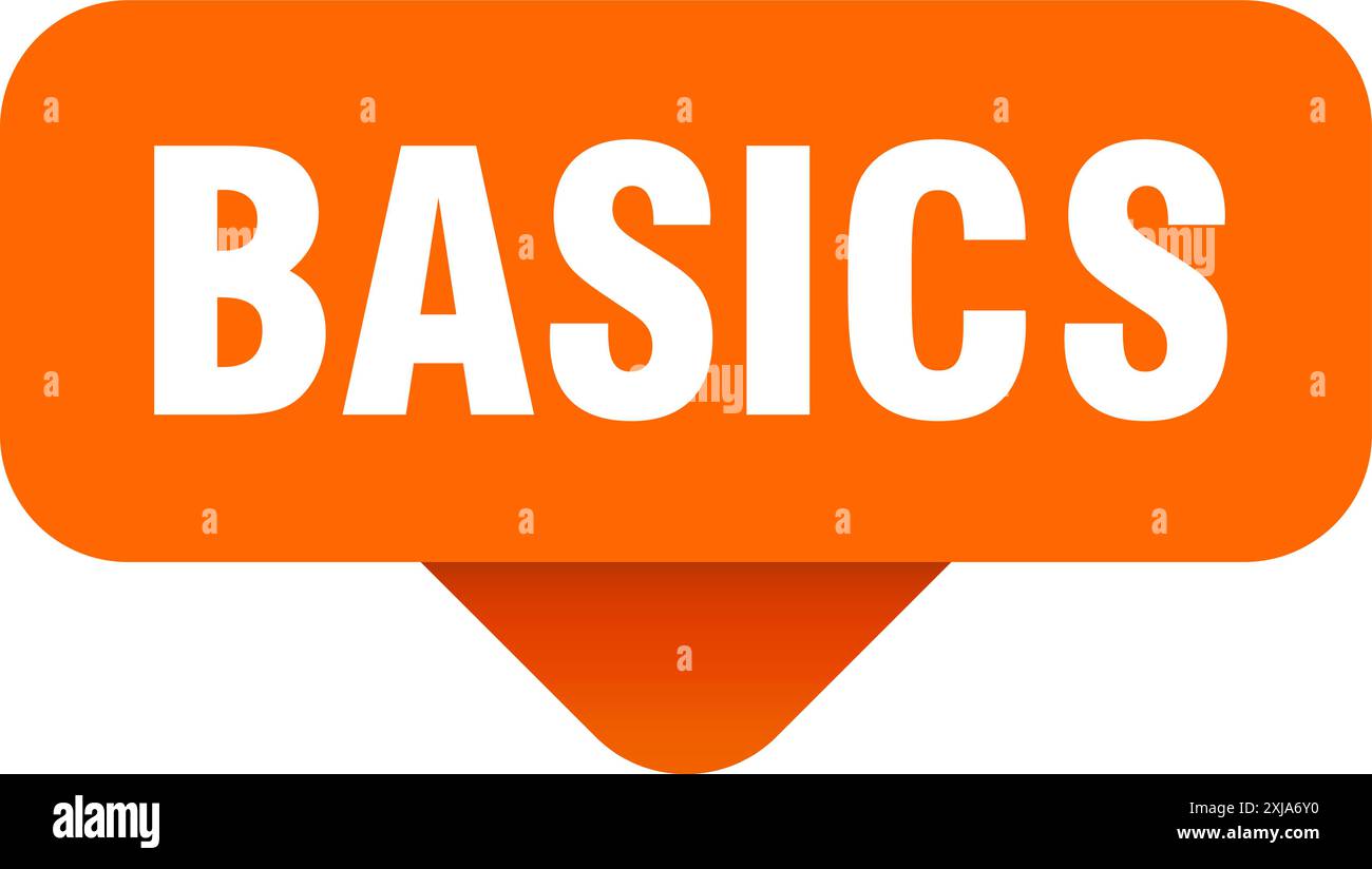 basics sticker. basics sign on transparent background. rectangular ...