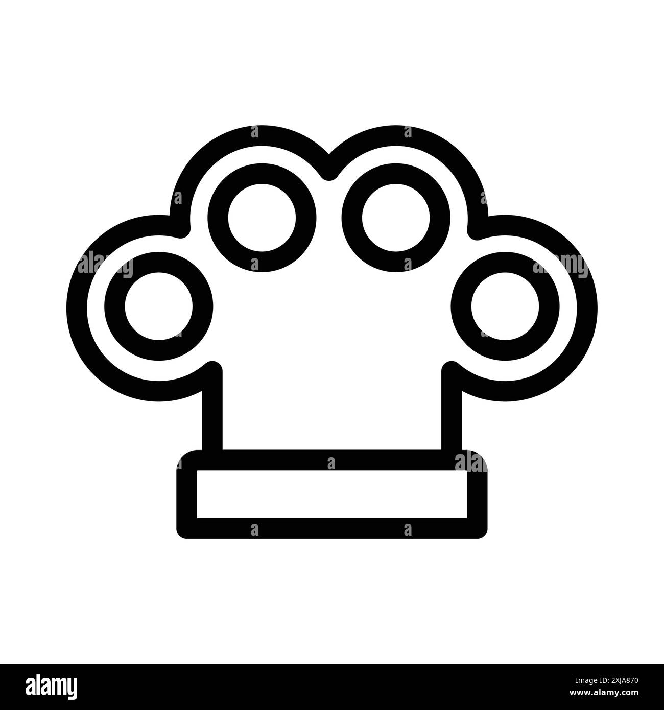 brass knuckles icon set in thin line outline style and linear vector sign Stock Vector
