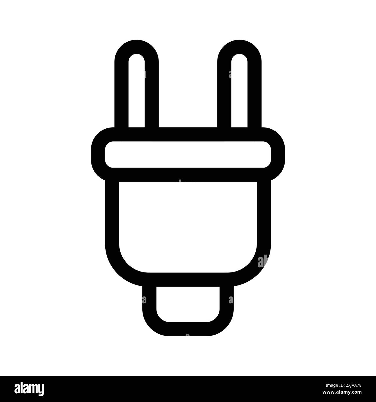 Plug icon set in thin line outline style and linear vector sign Stock ...