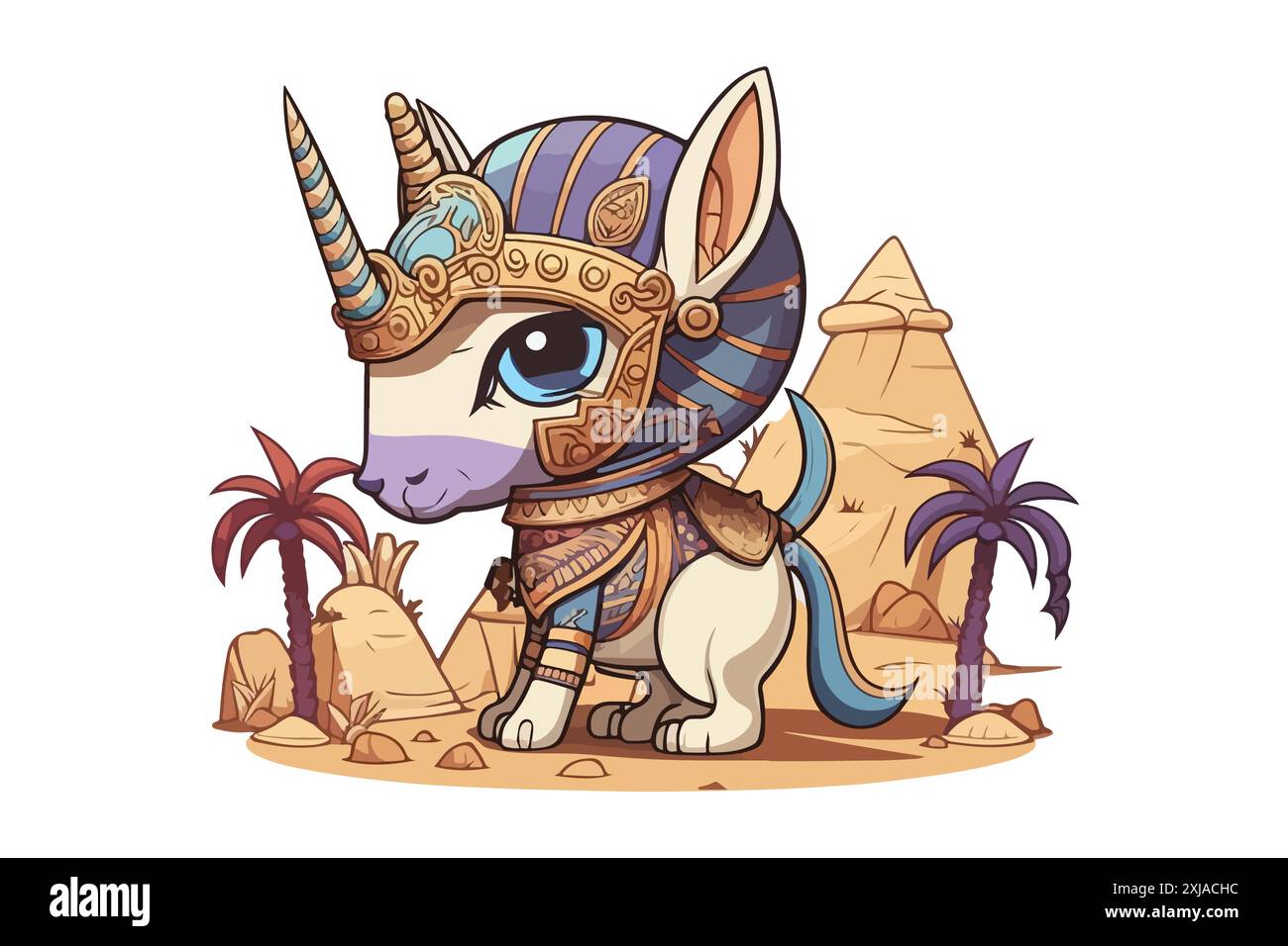 Pharaonic Unicorn Vector Illustration Stock Vector Image & Art - Alamy