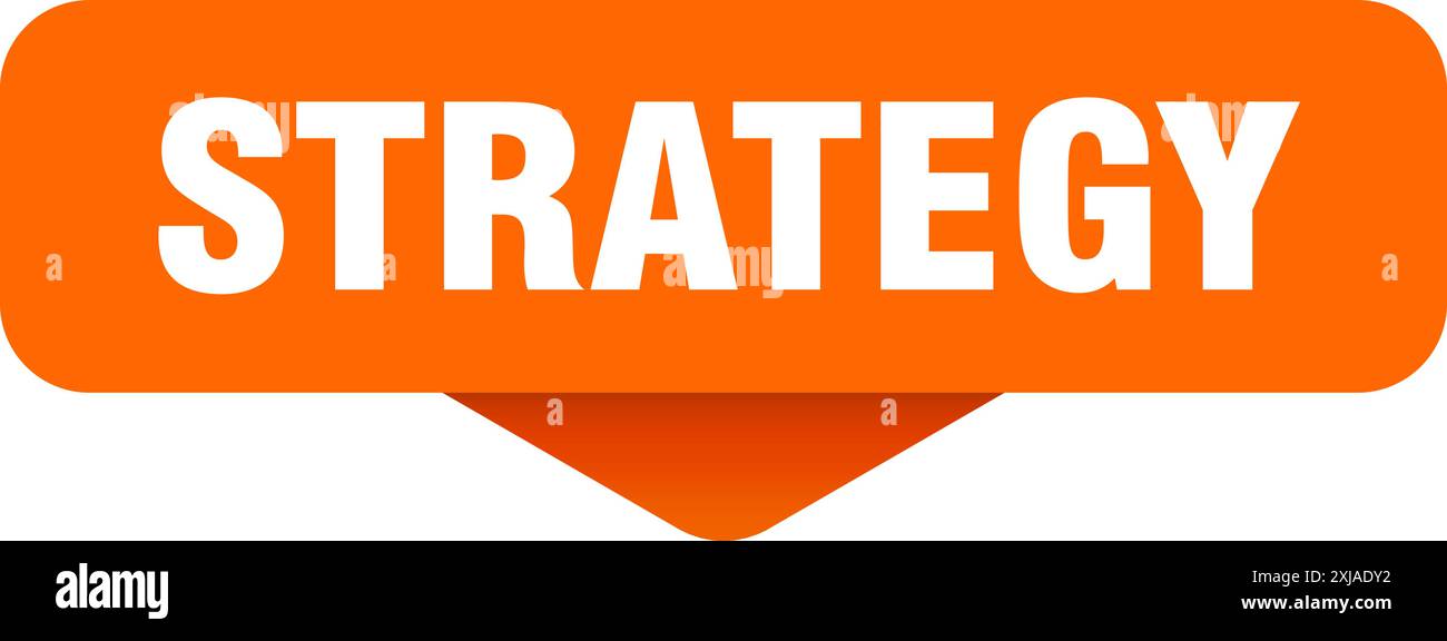 strategy sticker. strategy sign on transparent background. rectangular ...