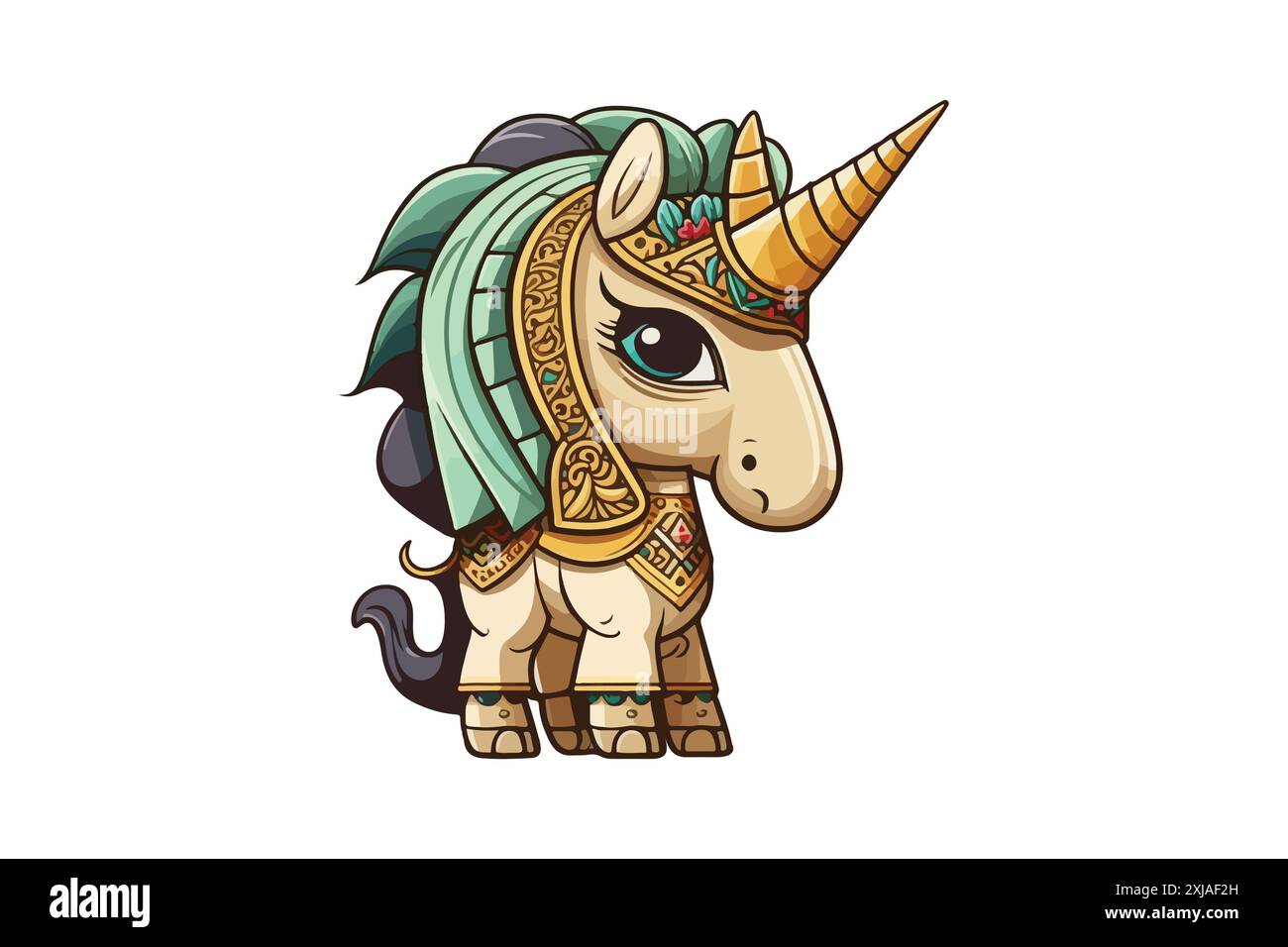 Pharaonic Unicorn Vector Illustration Stock Vector Image & Art - Alamy