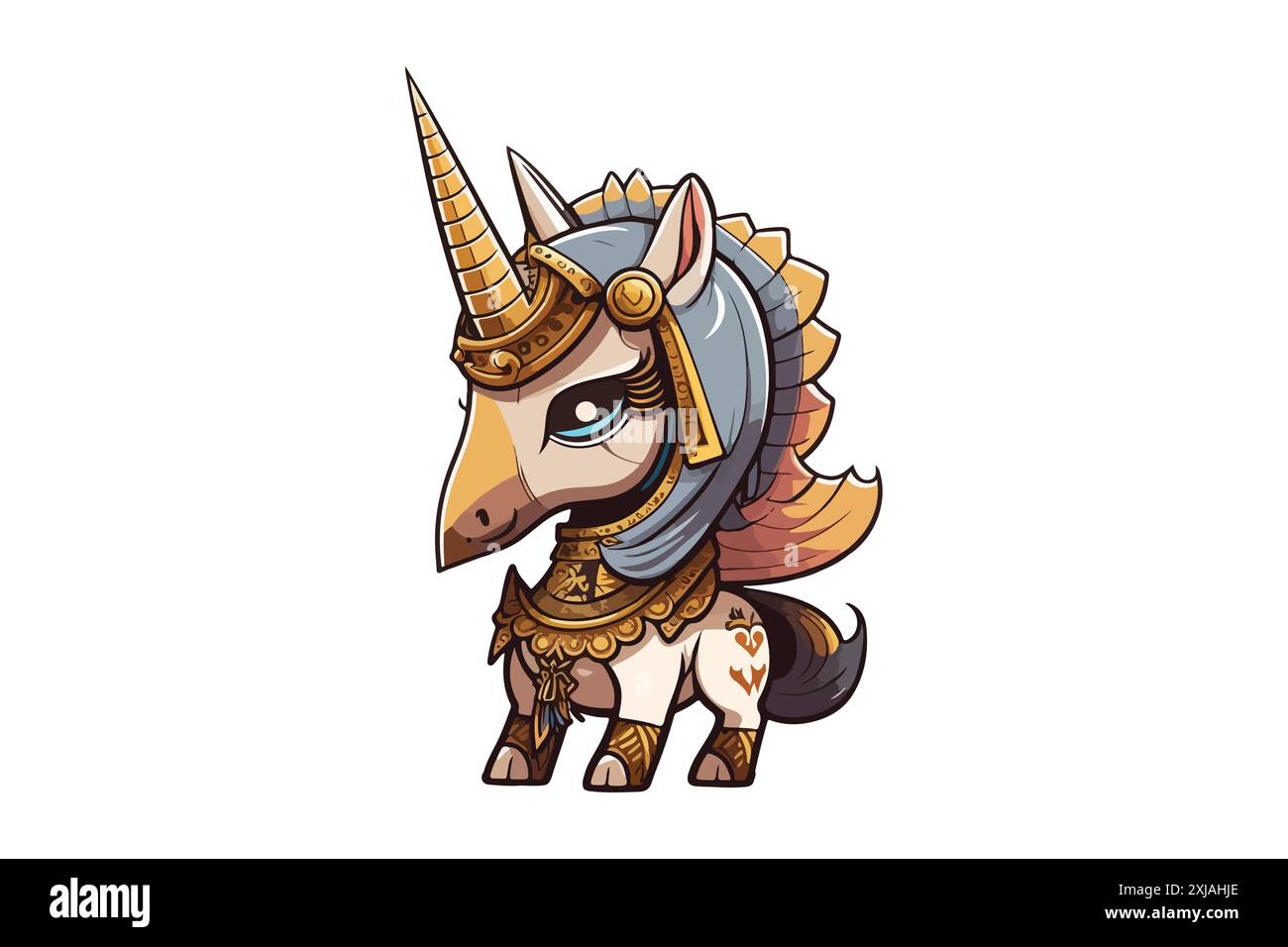 Pharaonic Unicorn Vector Illustration Stock Vector Image & Art - Alamy