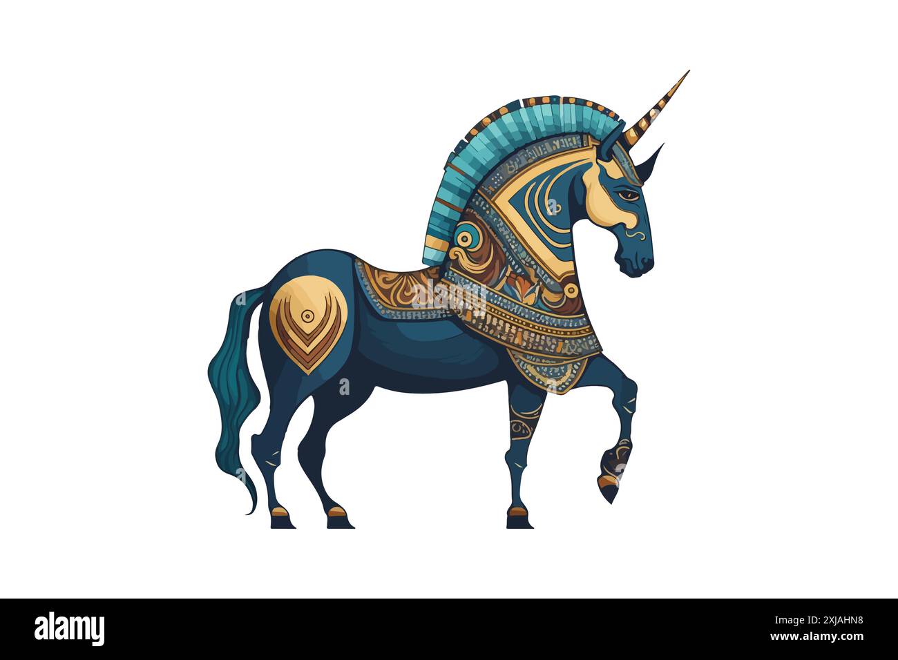Pharaonic Unicorn Vector Illustration Stock Vector Image & Art - Alamy