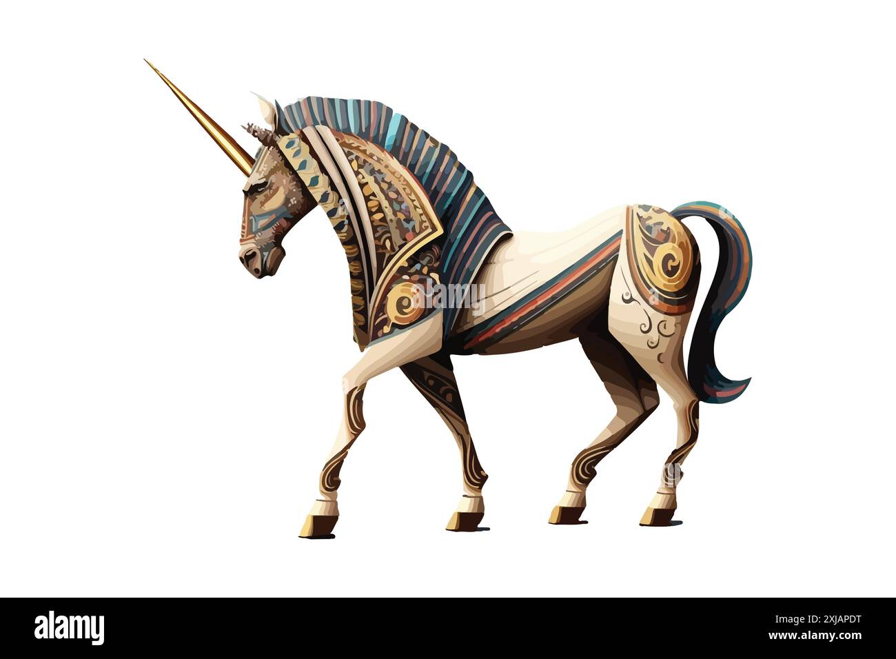 Pharaonic Unicorn Vector Illustration Stock Vector Image & Art - Alamy