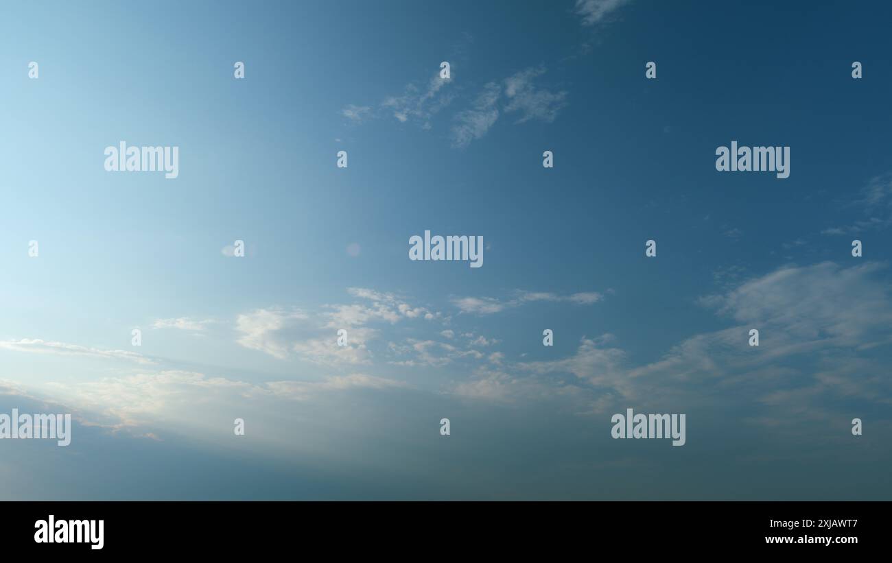 Time lapse. Puffy fluffy white cloud. Summer blue sky background Stock ...