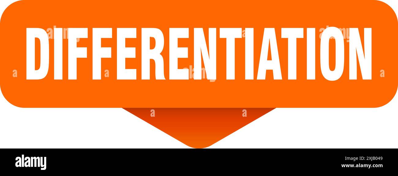 differentiation sticker. differentiation sign on transparent background ...