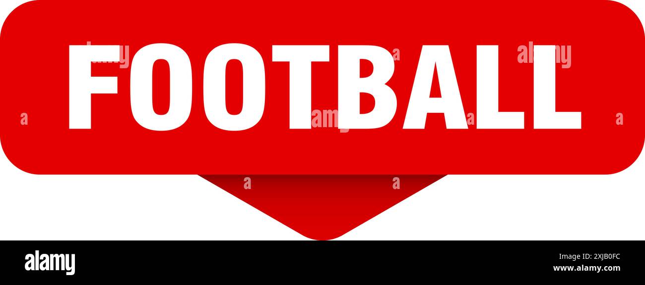 football sticker. football sign on transparent background. rectangular ...