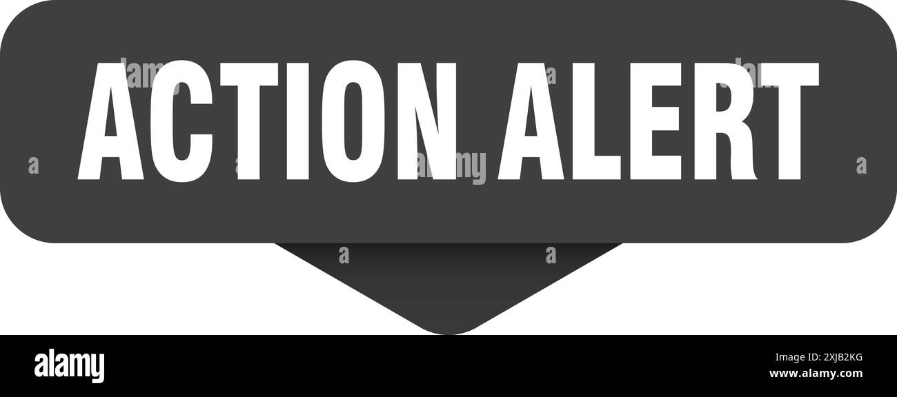 action alert sticker. action alert sign on transparent background ...