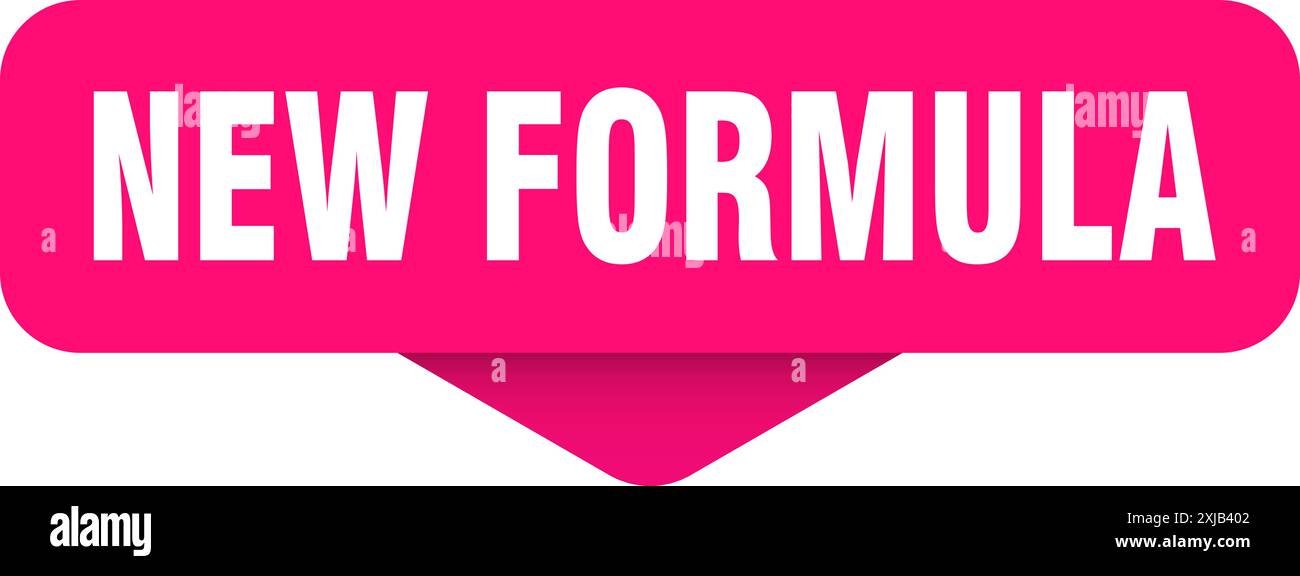 new formula sticker. new formula sign on transparent background. rectangular button Stock Vector