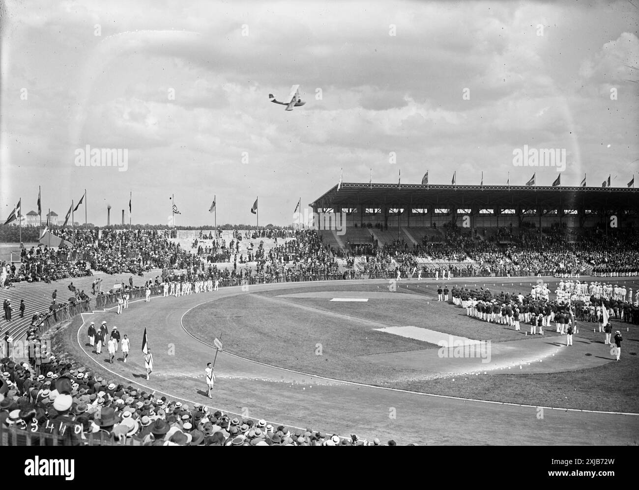 Paris 1924 Summer Olympics Opening Ceremony, France The opening