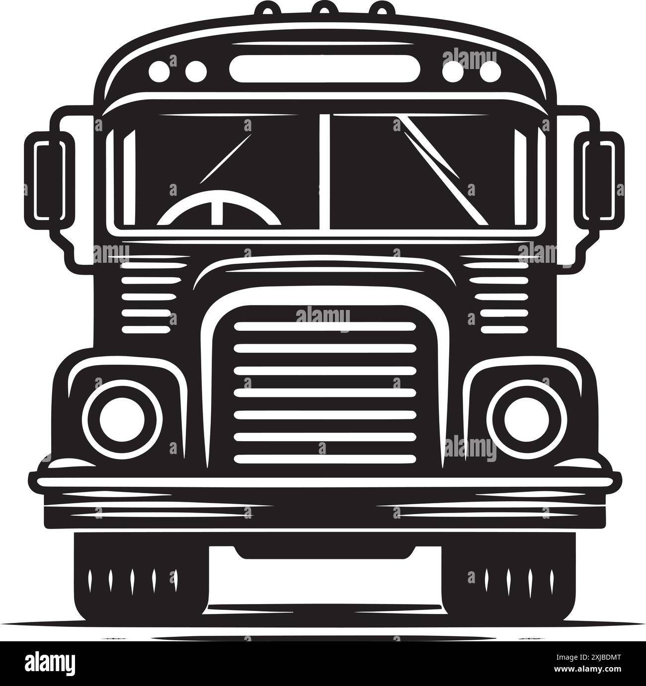 City bus silhouette flat vector illustration isolated on a white ...