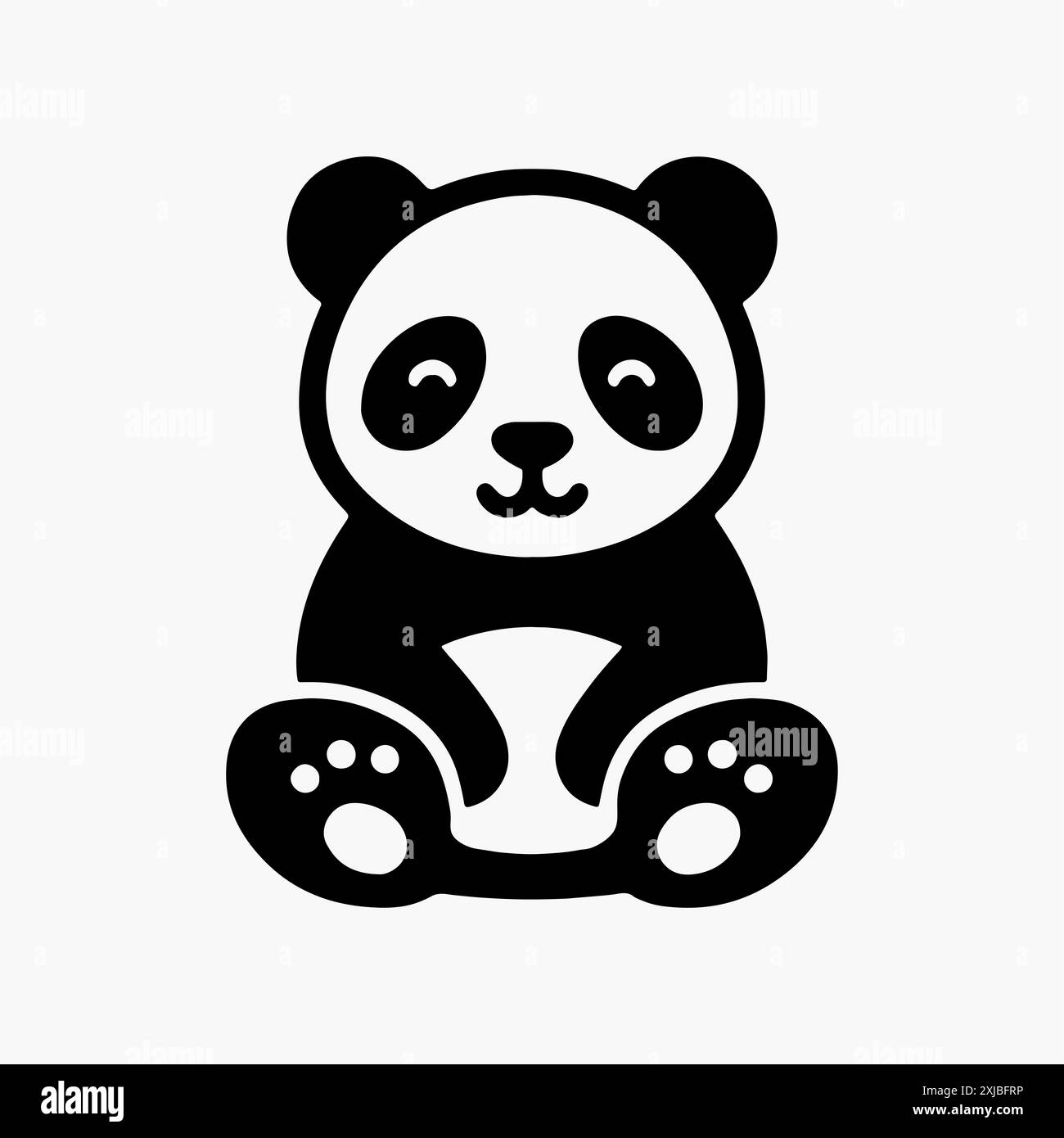Panda silhouette illustration hi-res stock photography and images - Alamy