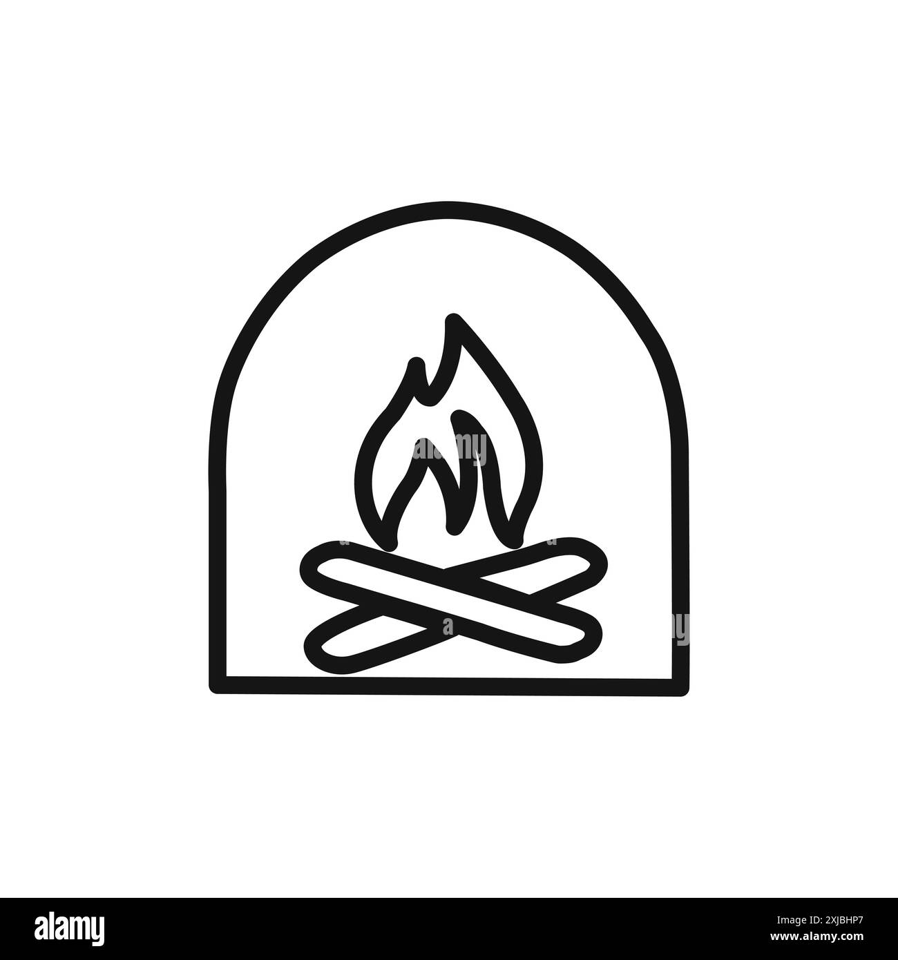 Burning house linear icon. Thin line illustration. House on fire. Contour  symbol. Vector isolated outline drawing Stock Vector Image \u0026 Art - Alamy, image size:1300x1390