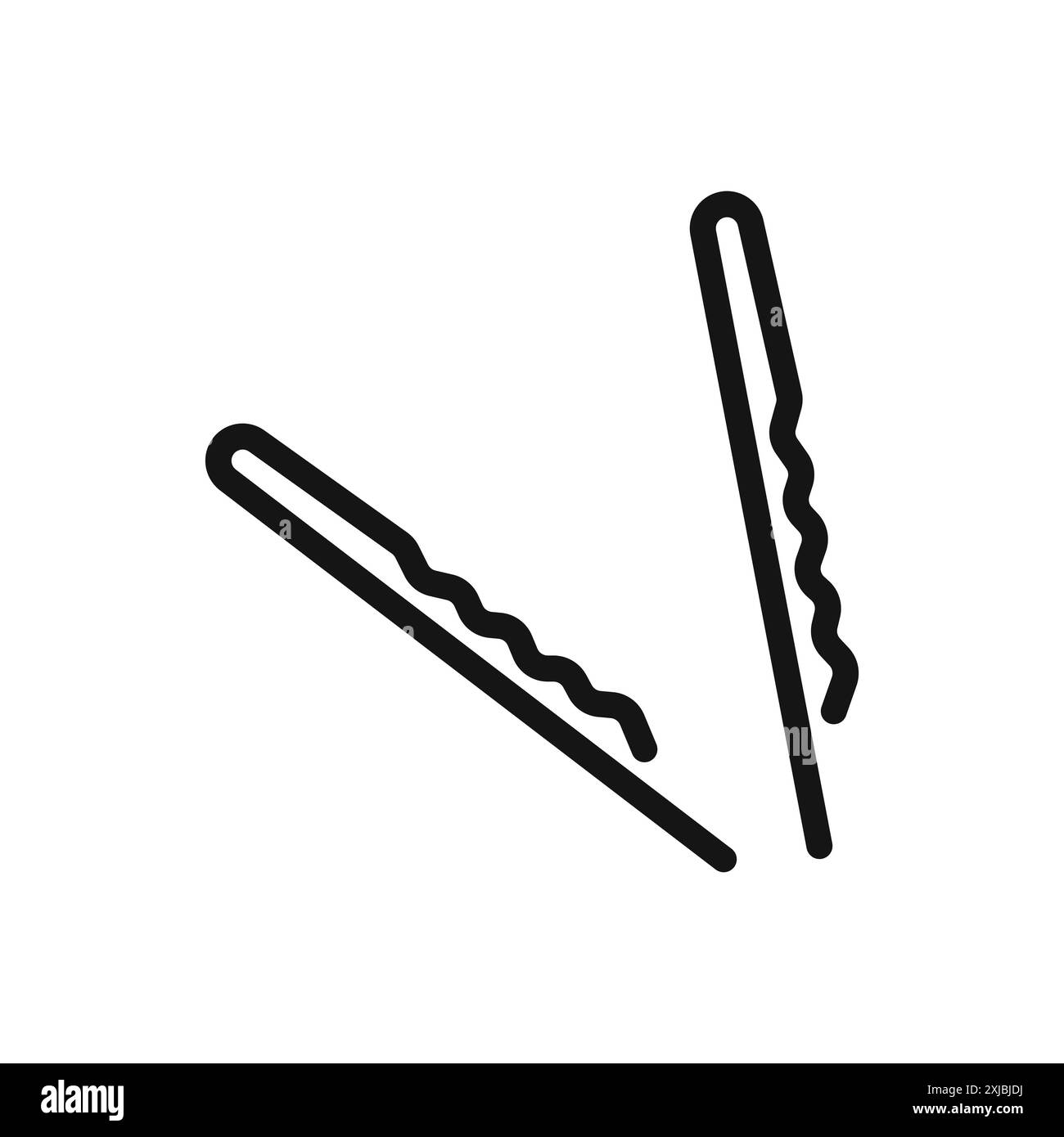 bobby pins icon linear vector graphics sign or symbol set for web app ui Stock Vector Image