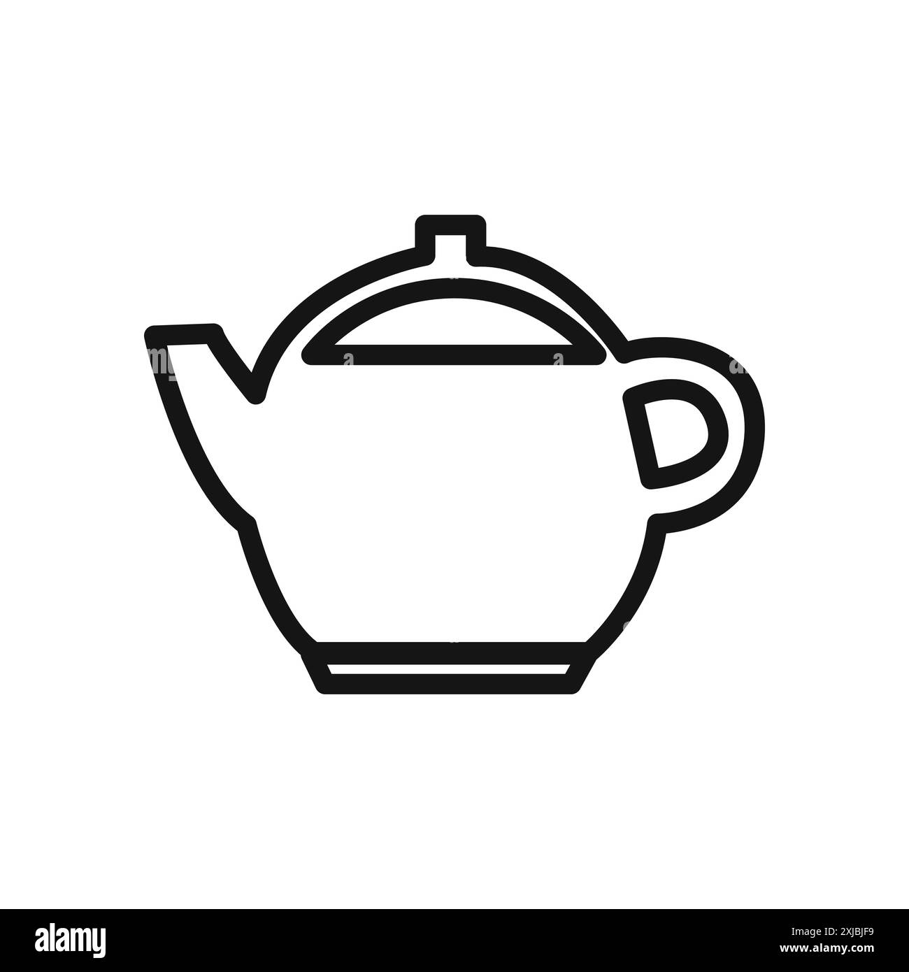 Teapot icon linear vector graphics sign or symbol set for web app ui Stock Vector