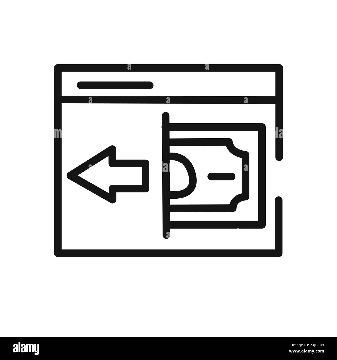 Payment method icon linear vector graphics sign or symbol set for web app ui Stock Vector