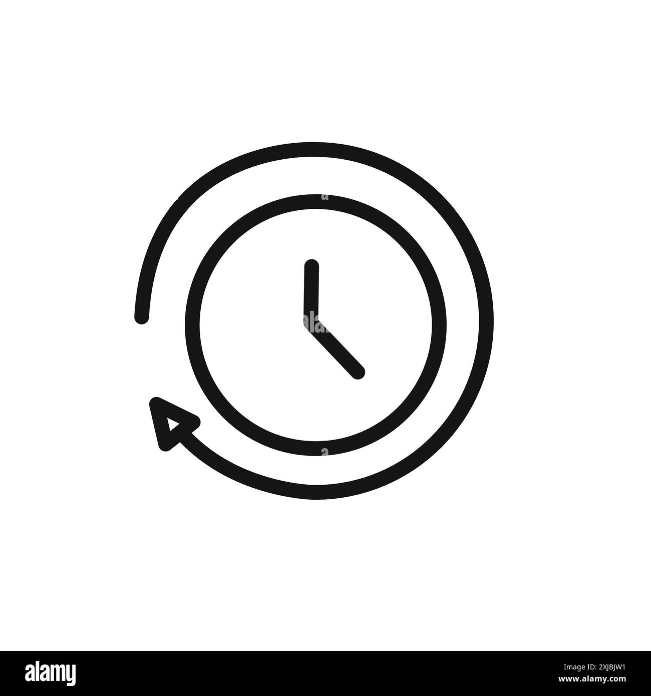 Time passing icon linear vector graphics sign or symbol set for web app ui Stock Vector