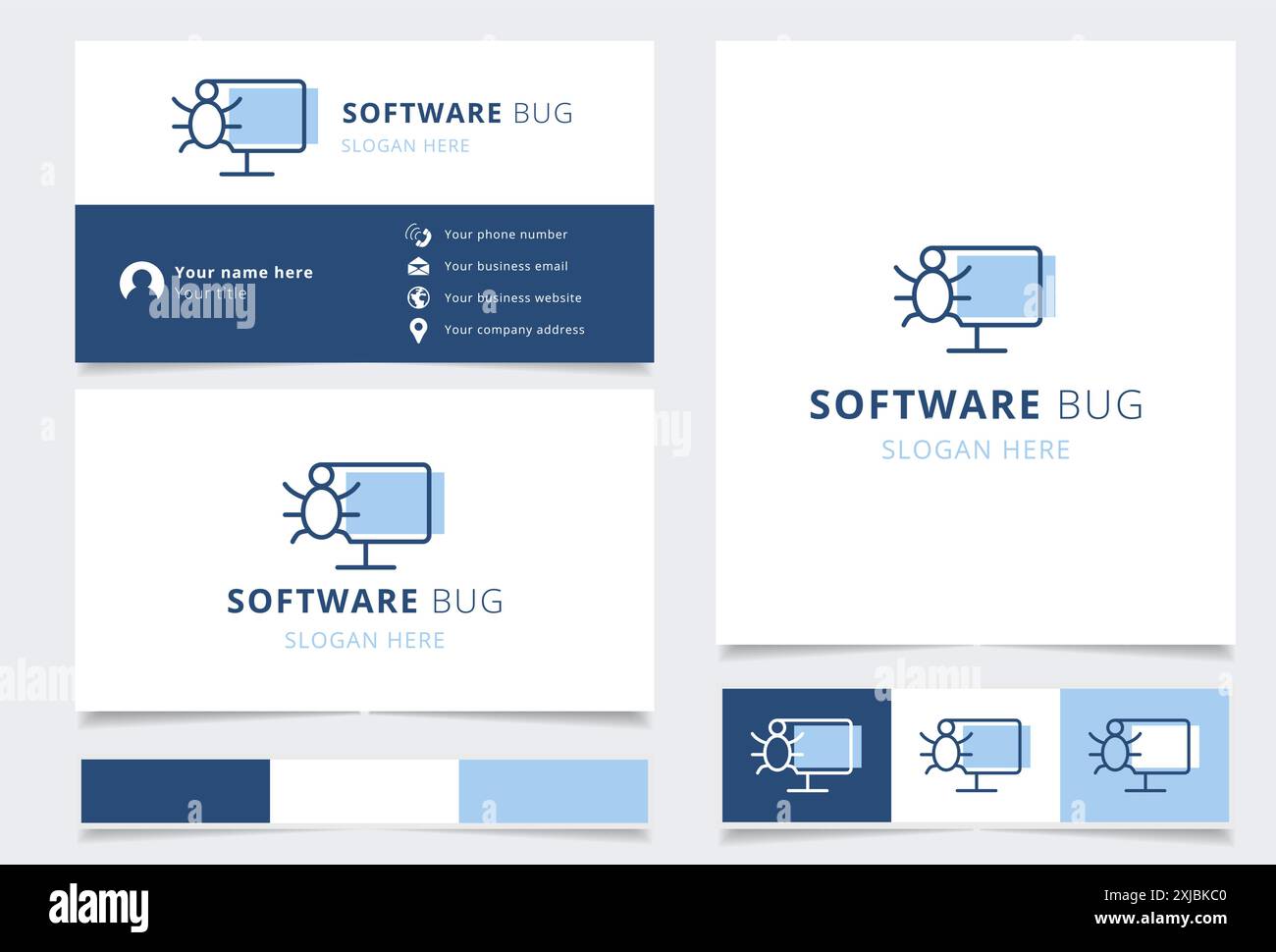 Simple logo perfect for a programmer or a cybersecurity company working on fixing software issues Stock Vector